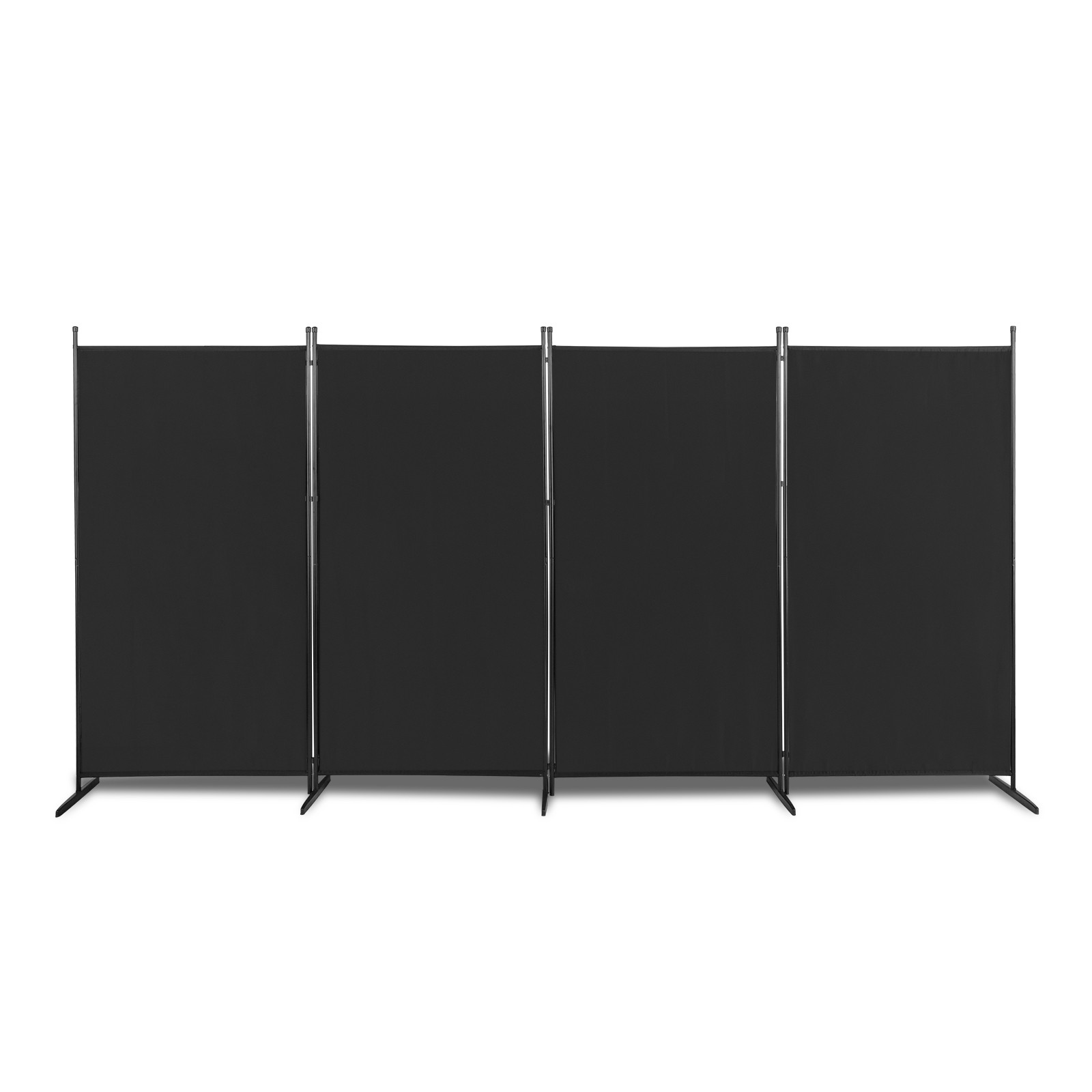 6FT 4-Fold 160g Polyester Fabric Plastic Foot Carbon Steel Frame Foldable Screen