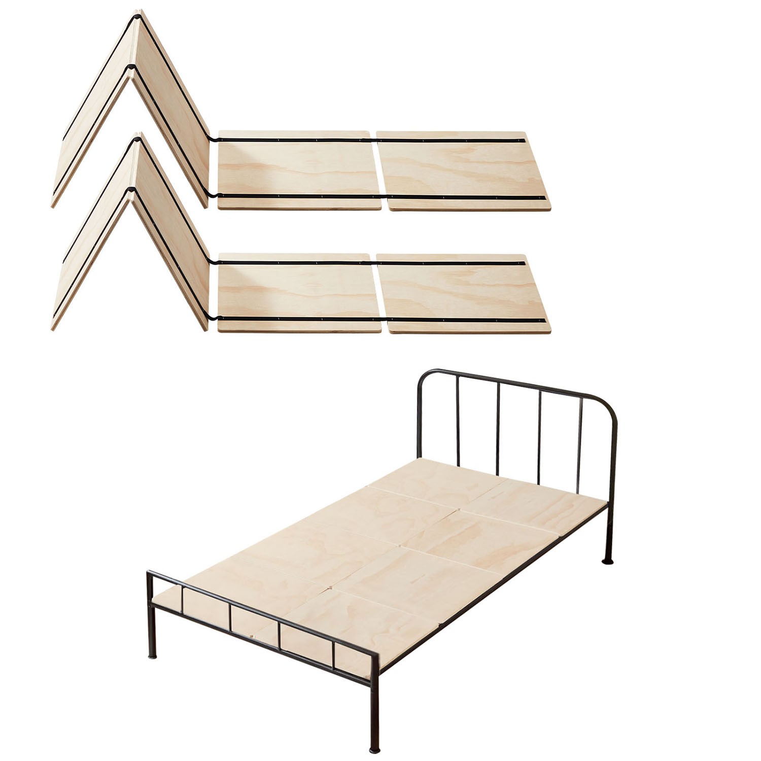 Uimoso Twin Size Foldable Bed Base with 0.4″ Slats, Set of 8