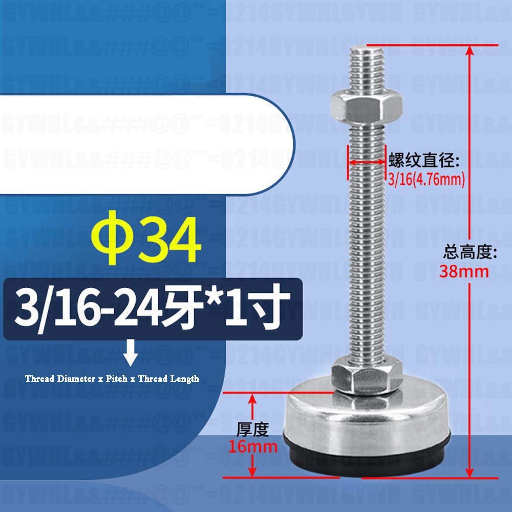 Furniture Leveling Feet,Table Leg Levelers,Adjustable Thread Leveling Screw Legs
