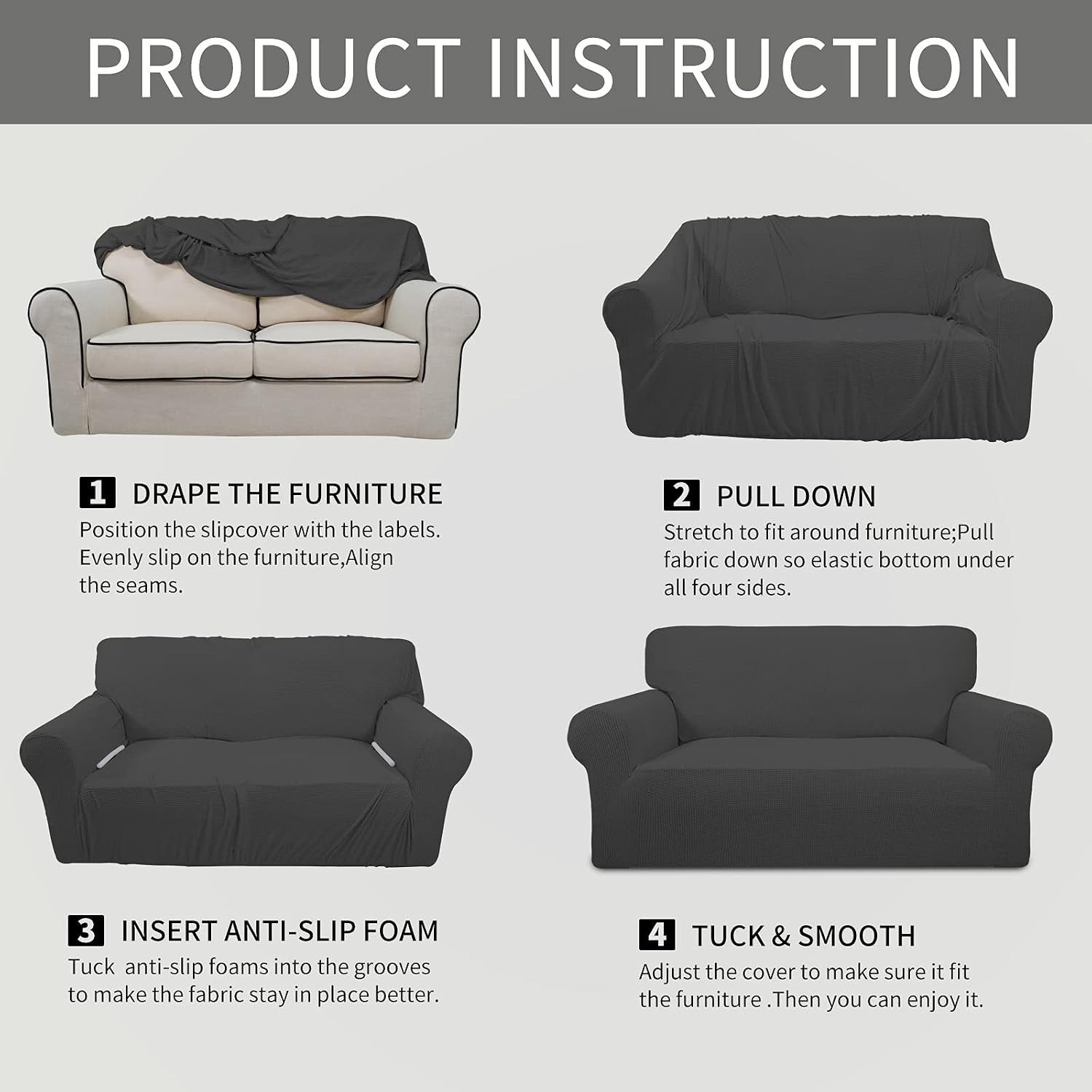 Soft Chair Slipcover | Stretch Oversized Furniture Protector