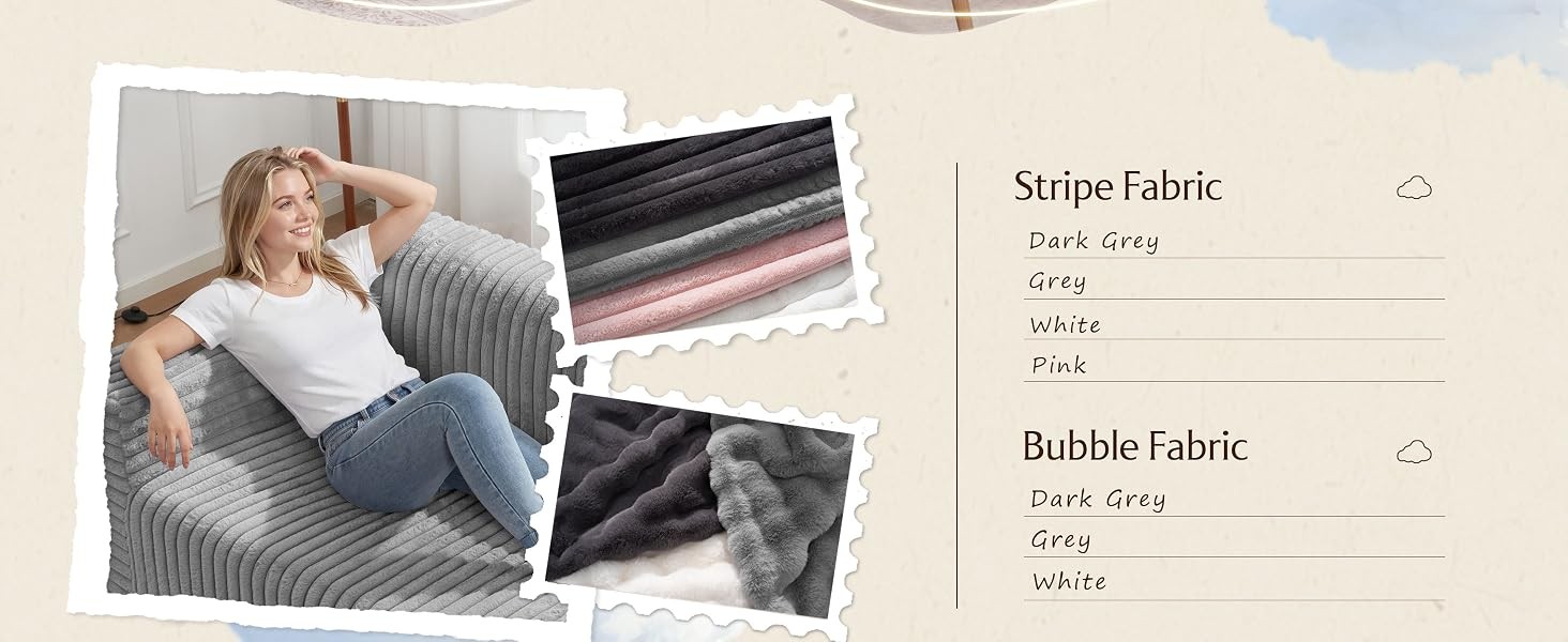 Sofa Couch Cloud Loveseat, Memory Foam Couch with Pillow No Assembly Need,