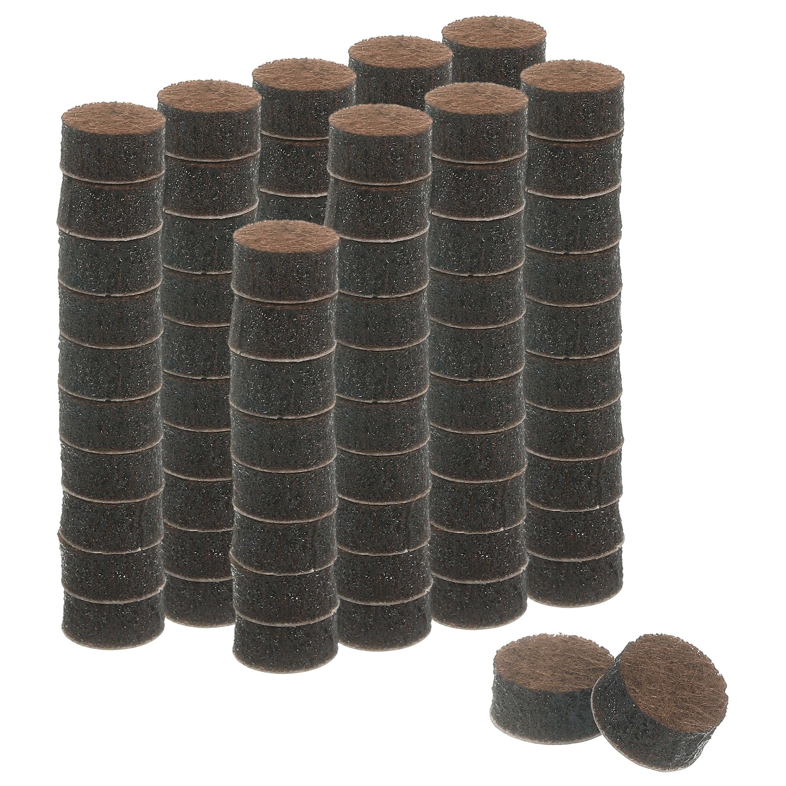 Self Adhesive Furniture Bearings, 90 Piece 0.375″ Brown Felt