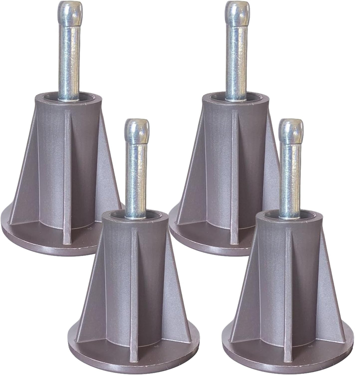 4PCS Replacement Plastic Steel Stem Bed Frame Feet to Replace Wheels – Keep Your