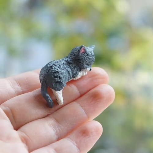Mini Cute Cat Car Dashboard Accessories,Fun Car Rearview Mirror Dark color