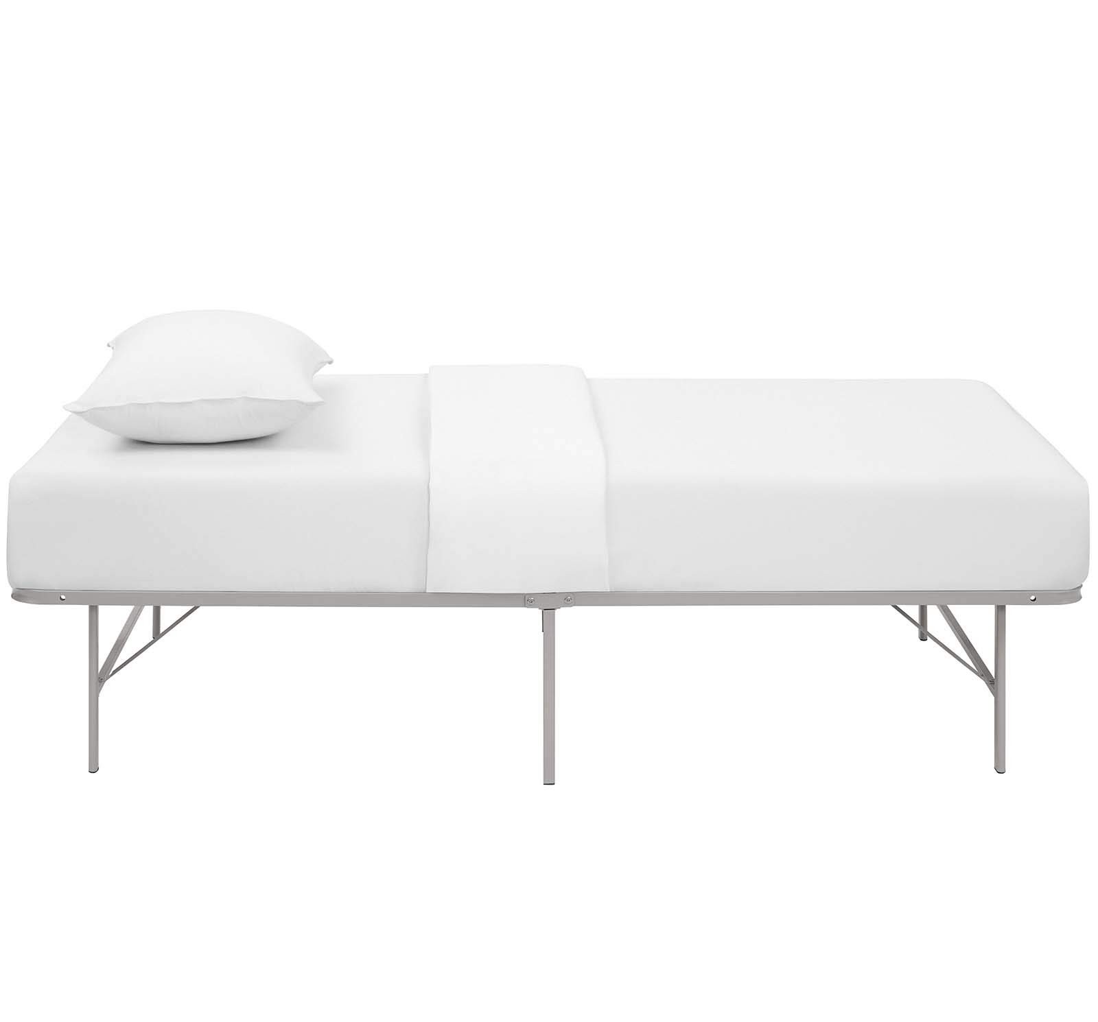 Modway Horizon Replaces Spring-Folding Metal Mattress Bed Frame Twin Gray