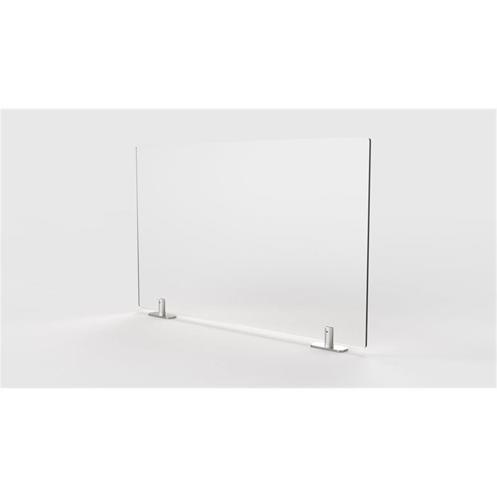 Pemberly Row Plastic 18″x24″ Partition Extender with Tape in Clear