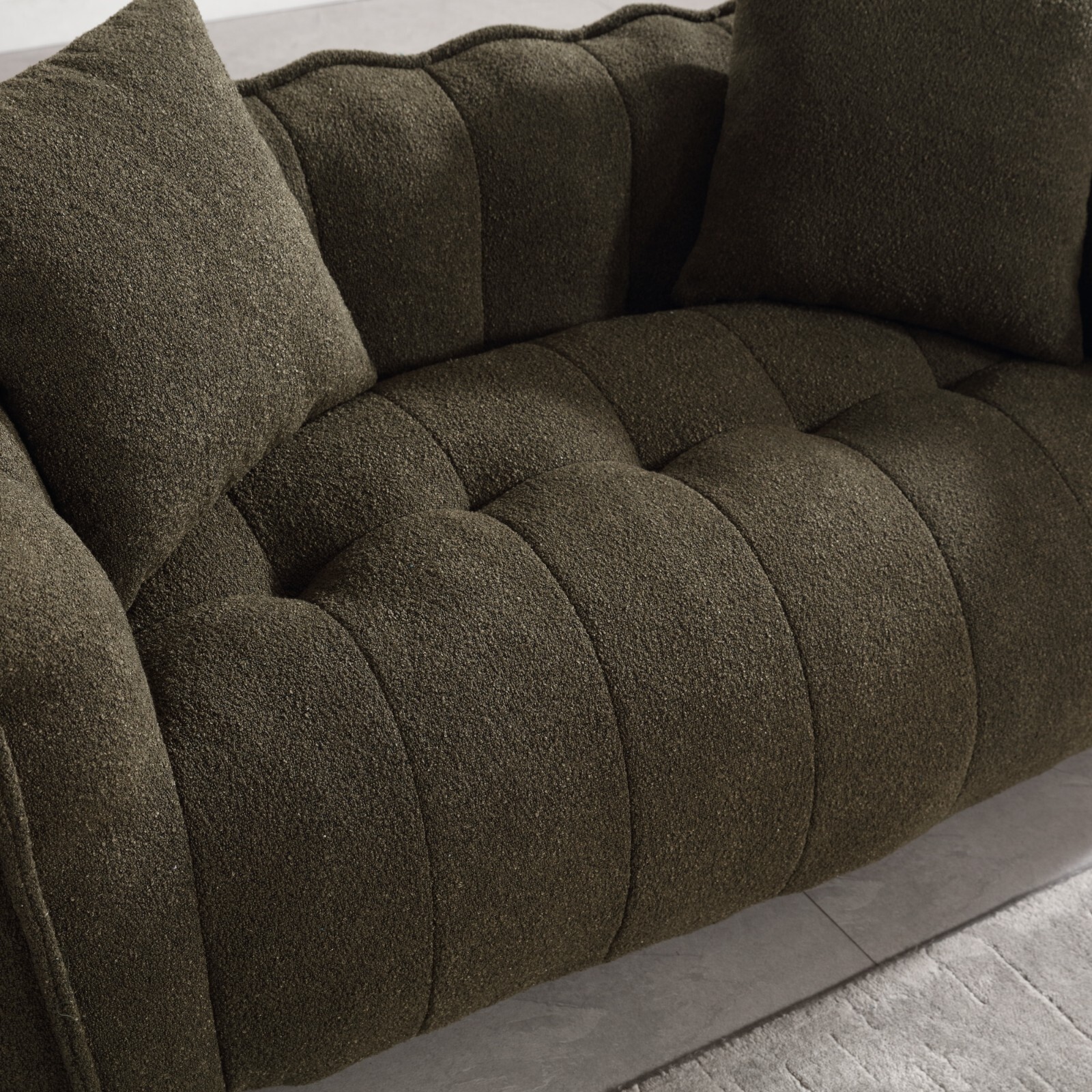 2-Person High-Resilience Foam Beanbag Chair. Cozy Square Reclining Sofa for Gami
