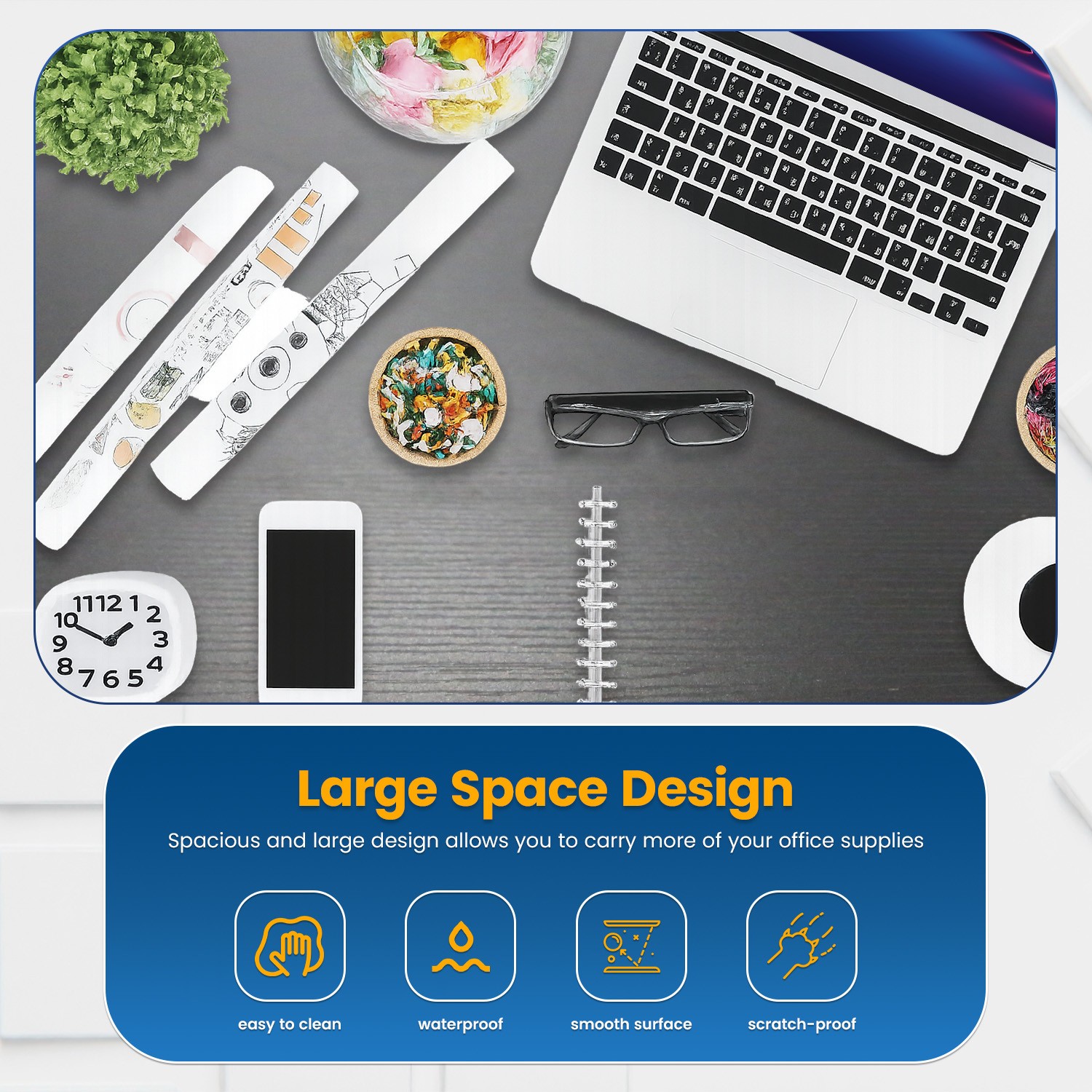47 inch Computer Desk Gaming Desk Multi-Function Writing Table Student Art
