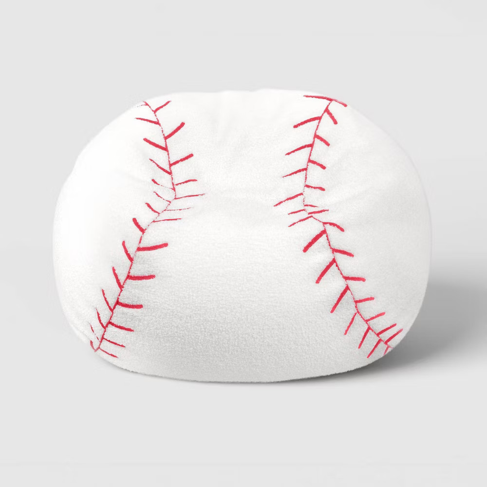 Baseball Boucle Sport Kids’ Bean Bag Chair – Pillowfort