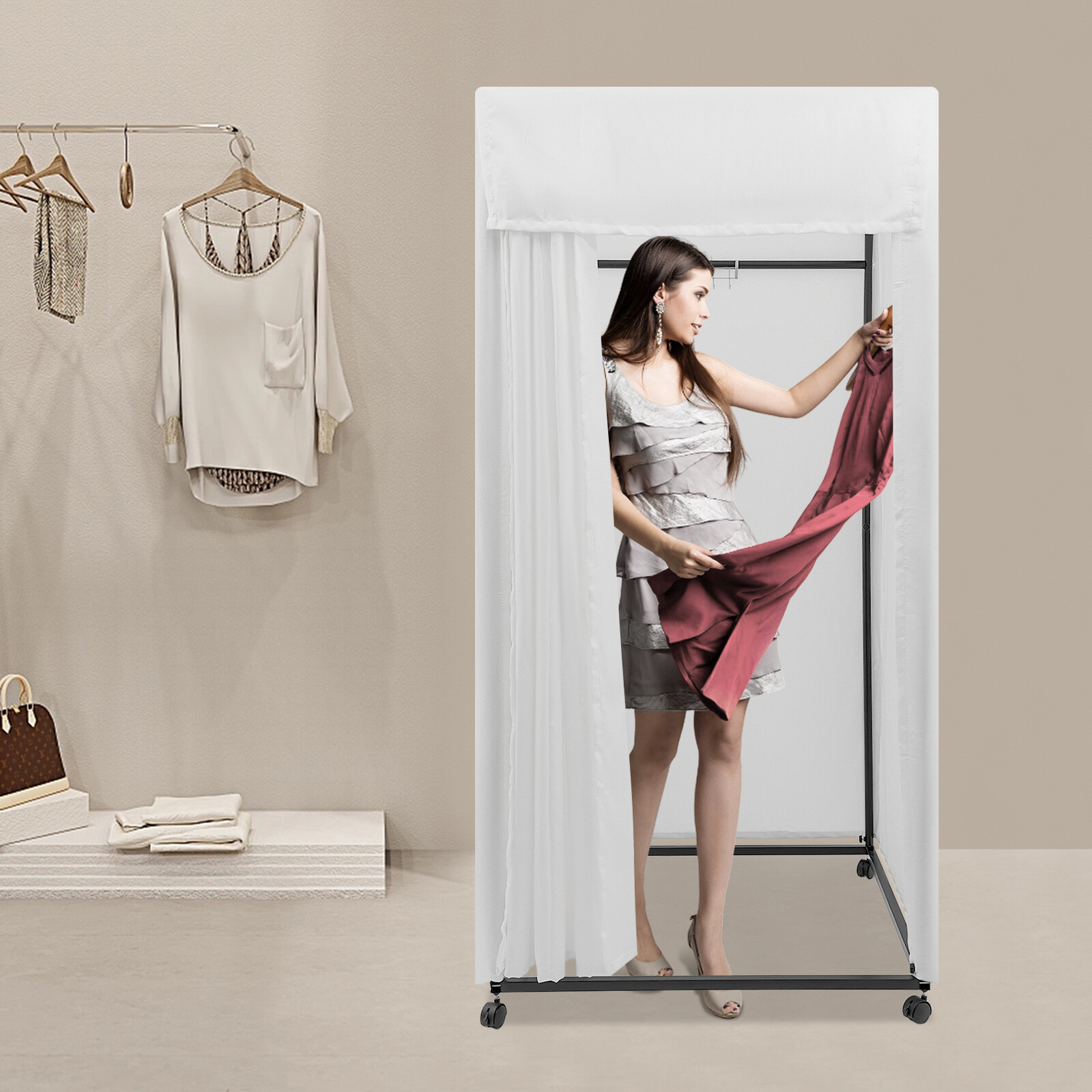 NEW Fitting Room Portable Dressing Room Movable Fitting Room For Outdoor 1*1*2m