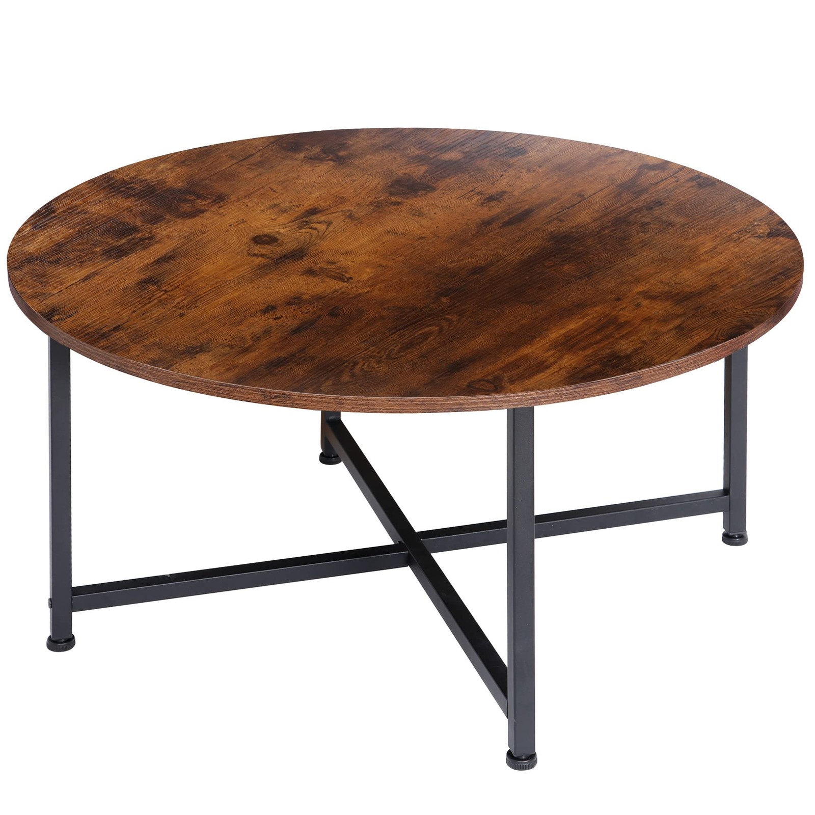 SUPER DEAL Round Coffee Tables w/ 32 Inch 31.5 in x x 15.9 in, Brown