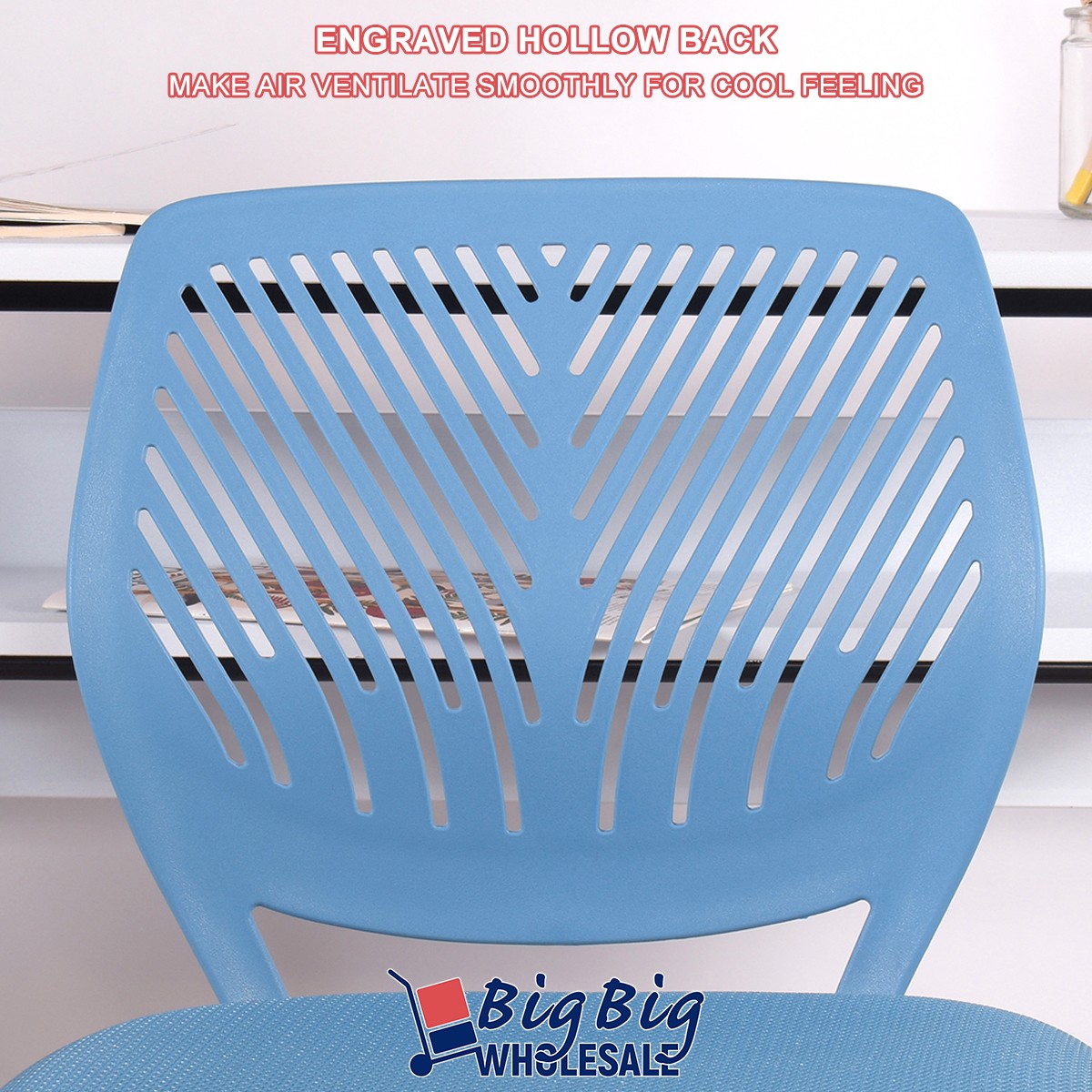 Blue Ergonomic MidBack Mesh Computer Office Task Chair Adjustable Rolling Swivel