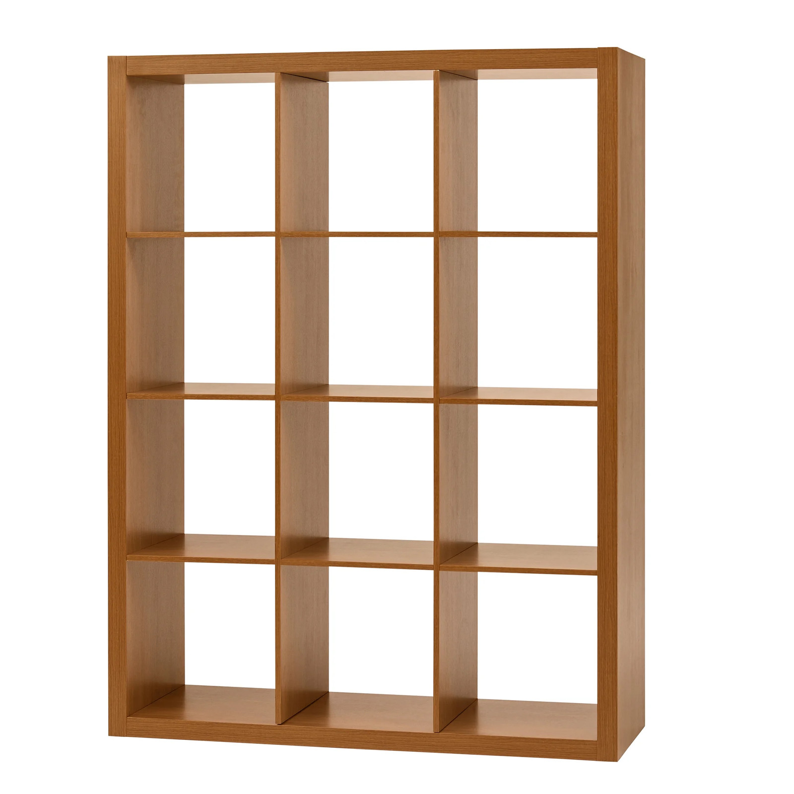 12-Cube Storage Organizer, Bookcase, Display Compartment, Open Back, Home Office