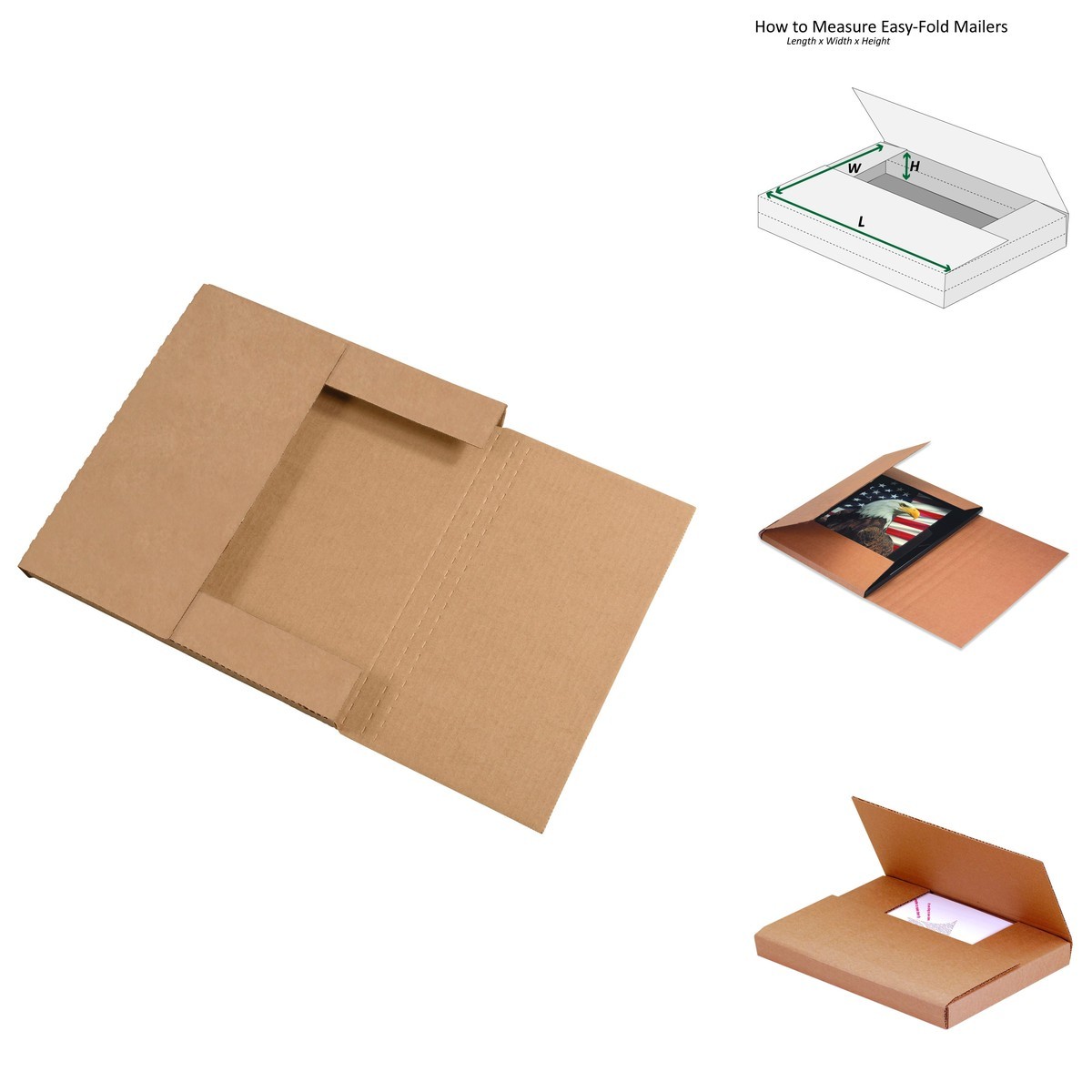 Boxes Fast BFM12121K Corrugated Cardboard Mailers 12 1/2 x 12 1/2 x 1 Inches
