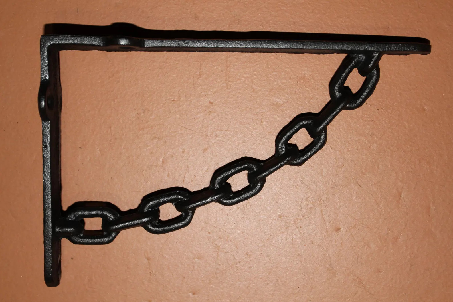1-Black Industrial Chain Look SHELF BRACKET,Workshop Storage,Nautical Decor,B-87