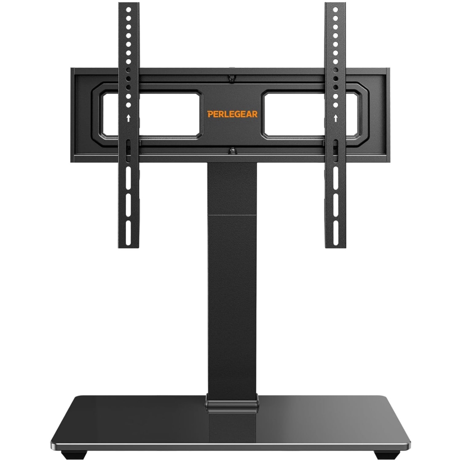 Elegant Adjustable Swivel TV Stand for 32-70 inch TVs with Tempered Glass Base