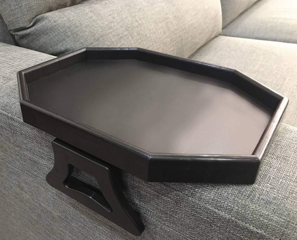 Sofa Armrest Tray Table for Drinks, Remotes, Snacks – Convenient Holder