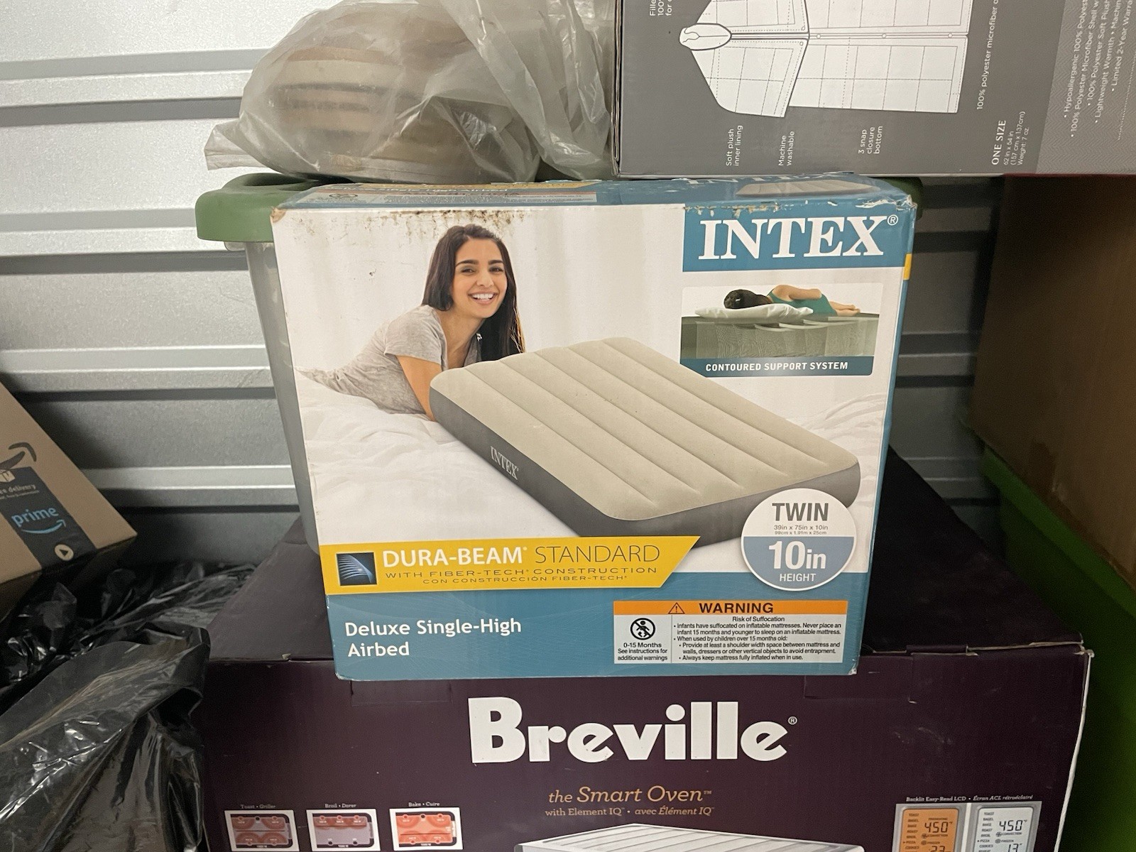 intex dura beam standard single high airbed