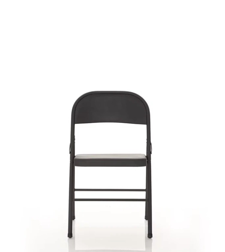 Mainstays All-Steel Metal Folding Chair, Black (Set of 4)