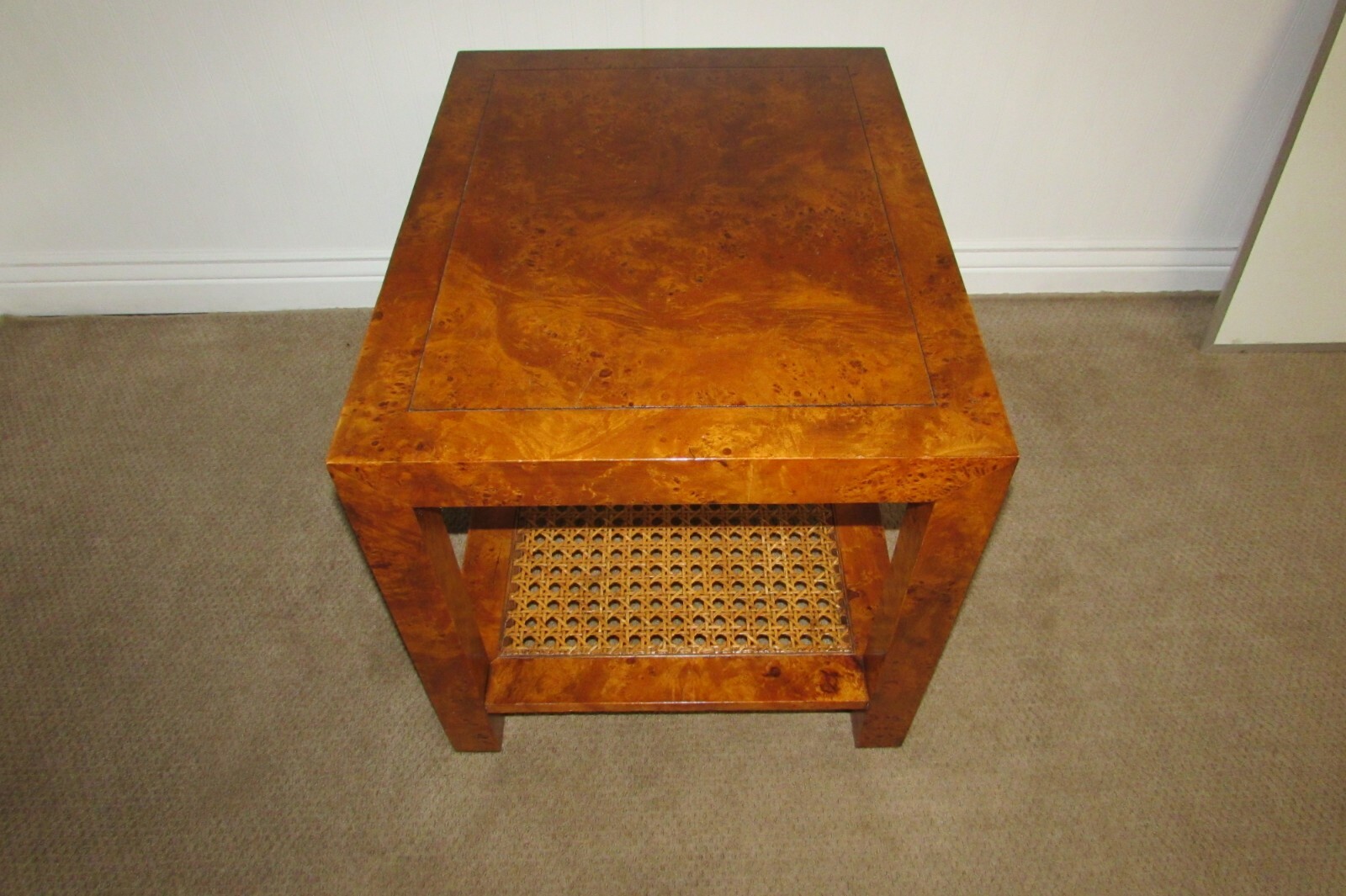VINTAGE JOHN STUART CARPATHIAN ELM TWO TIER END TABLE, COFFEE TABLE
