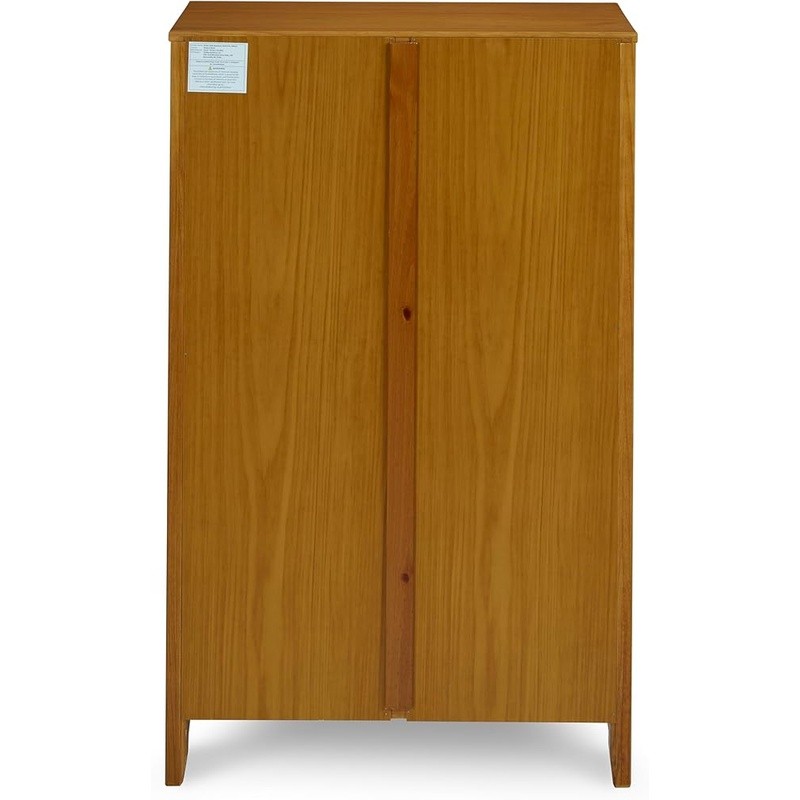 4 Shelf Bookcase Solid Wood Adjustable Shelving Closed Back Display Bookshelf