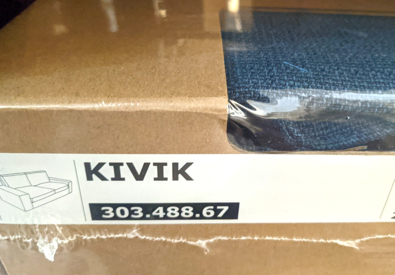 Ikea KIVIK Loveseat /2 Seat Sofa 74.8″ Cover Slipcover HILLARED DARK BLUE Sealed