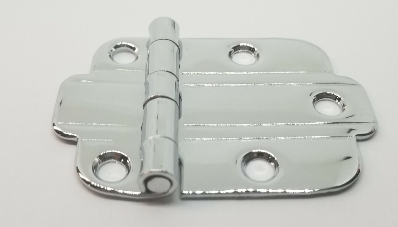 POLISHED NICKEL CHROME Flush Mount Art Deco Cabinet Hinge Modern contemporary