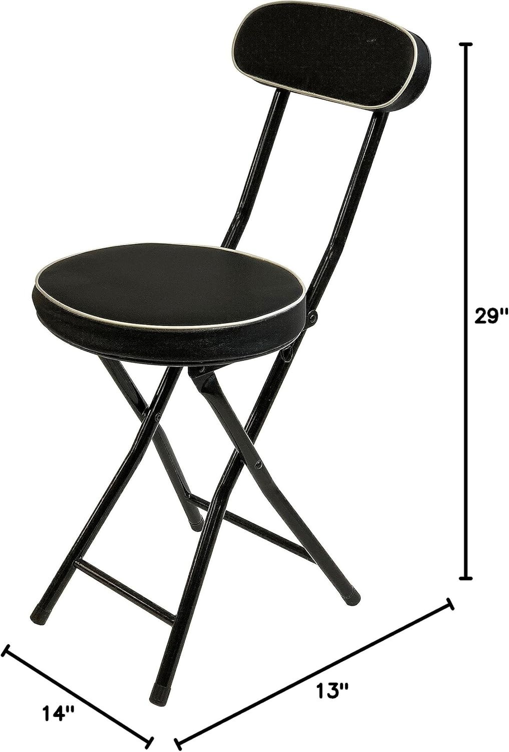 Lightweight Padded Folding Stool with Durable Metal Frame – 220lb Capacity