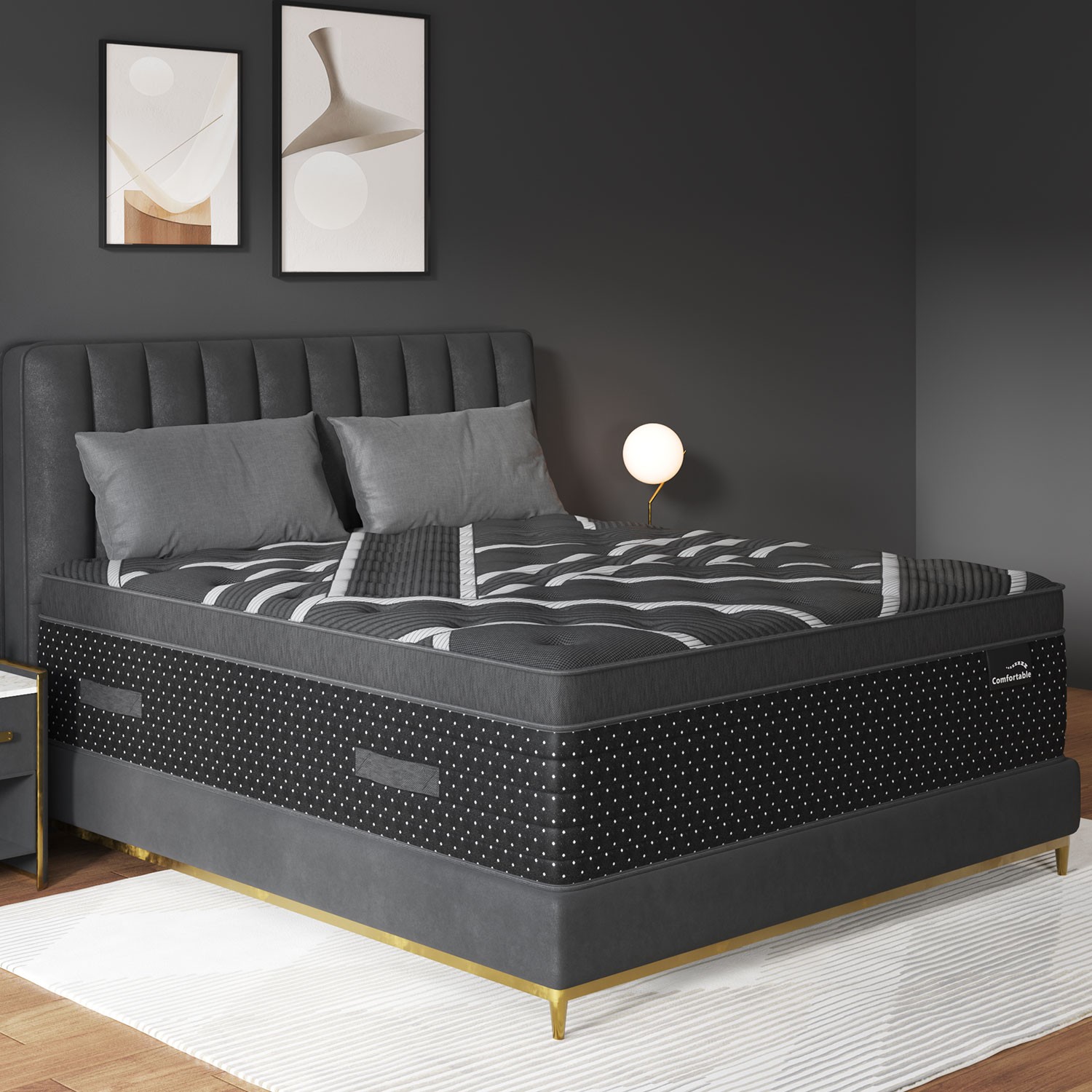 12″ 14″Twin Full Queen King Size Gel Memory Foam Spring Mattress In A Box