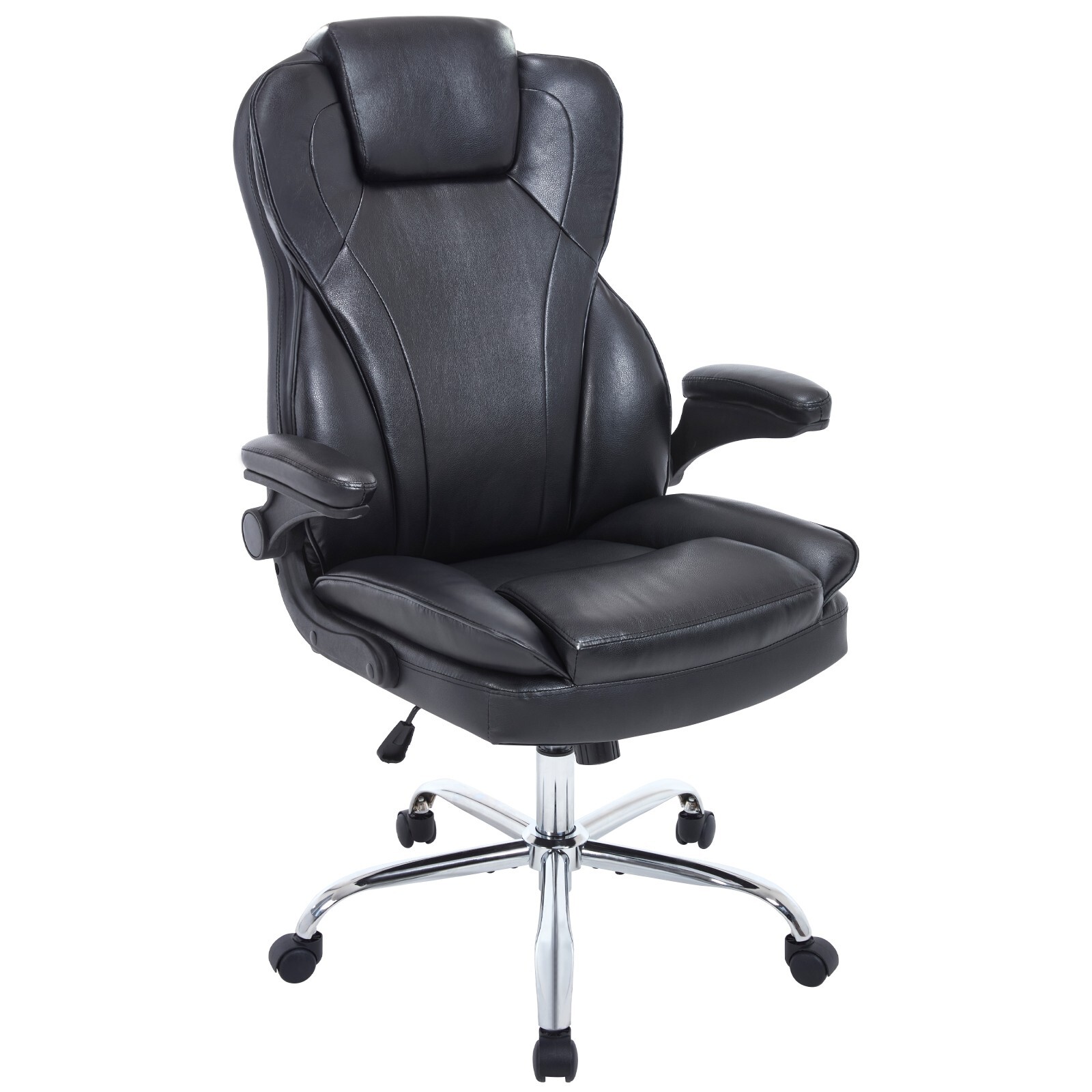 Reclining High Back Leather Computer Chair Home Office Desk Chair