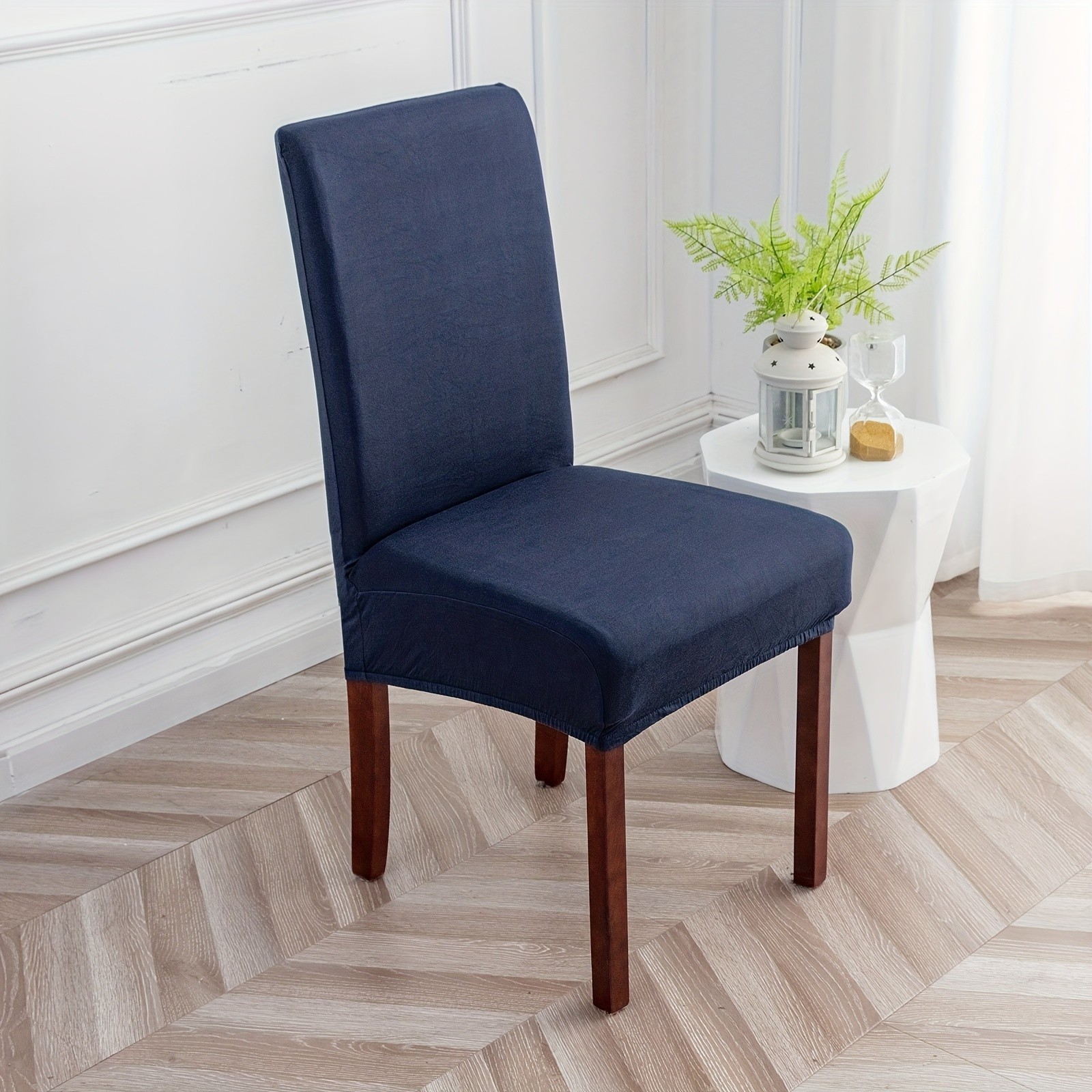 4/6 pieces of elastic milk silk chair cover decorative protectors for restaurant