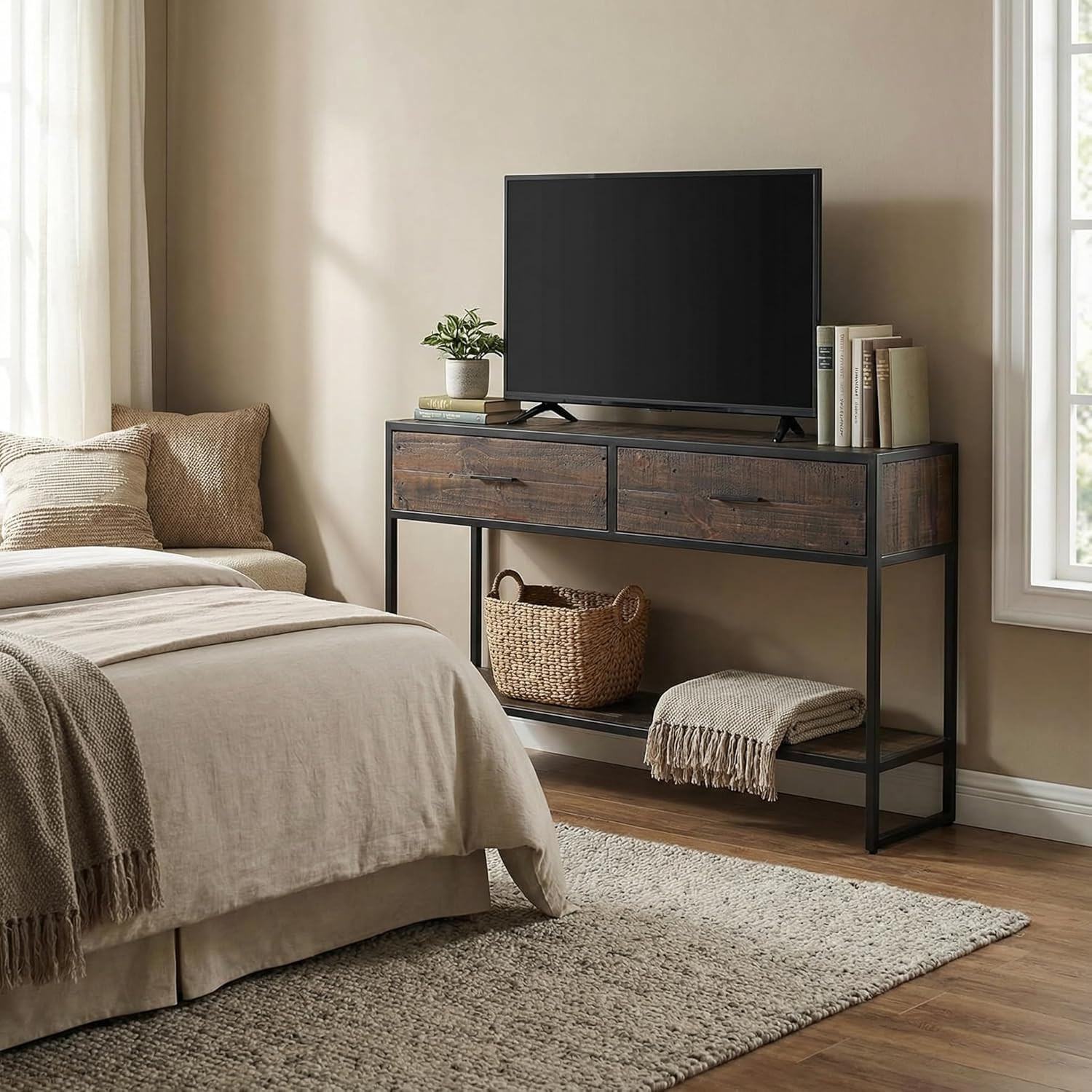Knoll Brown Console Table – Stylish & Modern Design