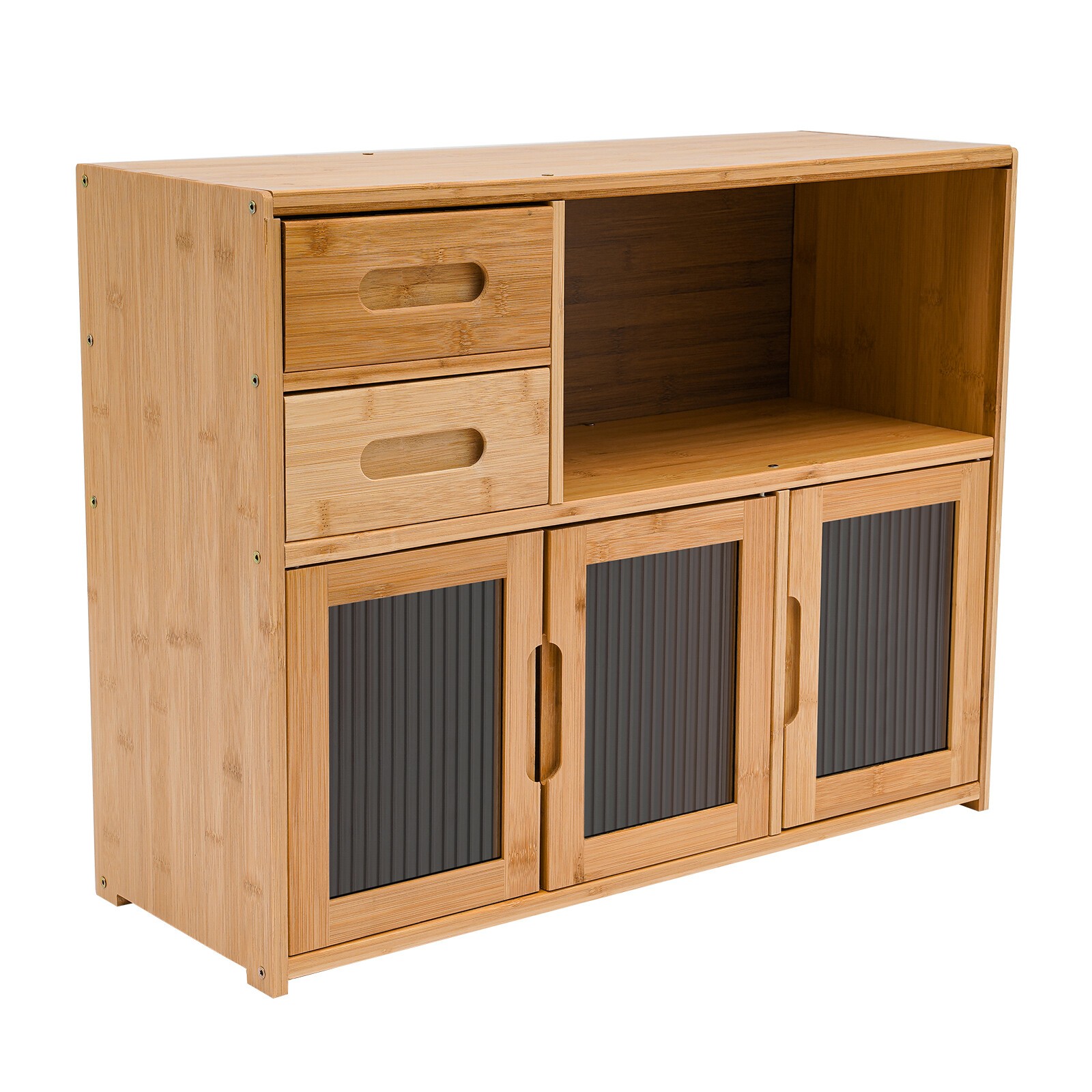 Home Wood Storage Cabinet Kitchen Storage Cabinet Floor Mount Pantry Cabinet
