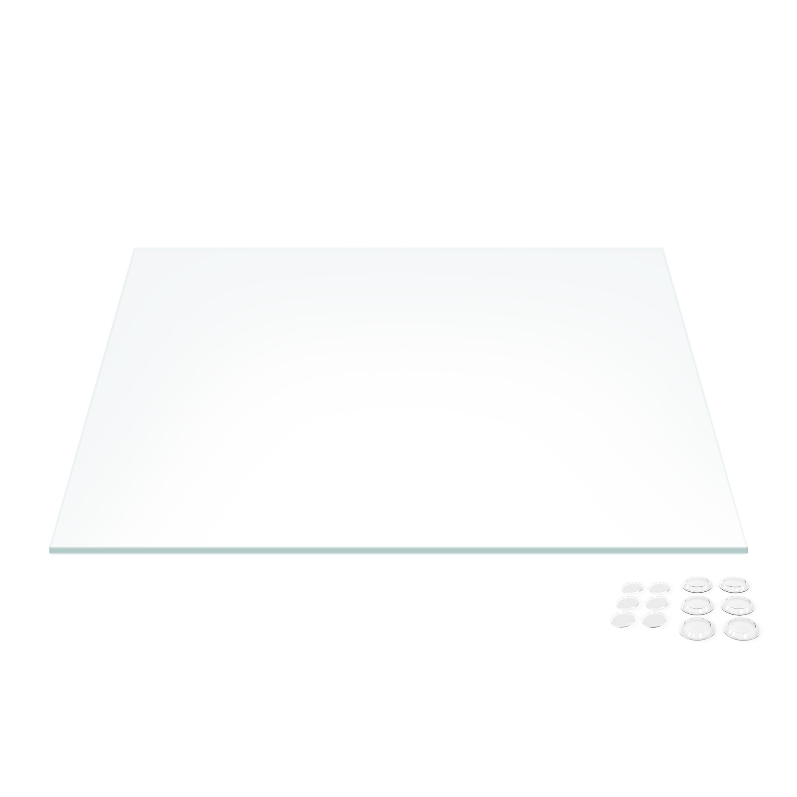 Ultra Clear Low-Iron Rectangle Glass Table Top – Durable for Dining & Office Use