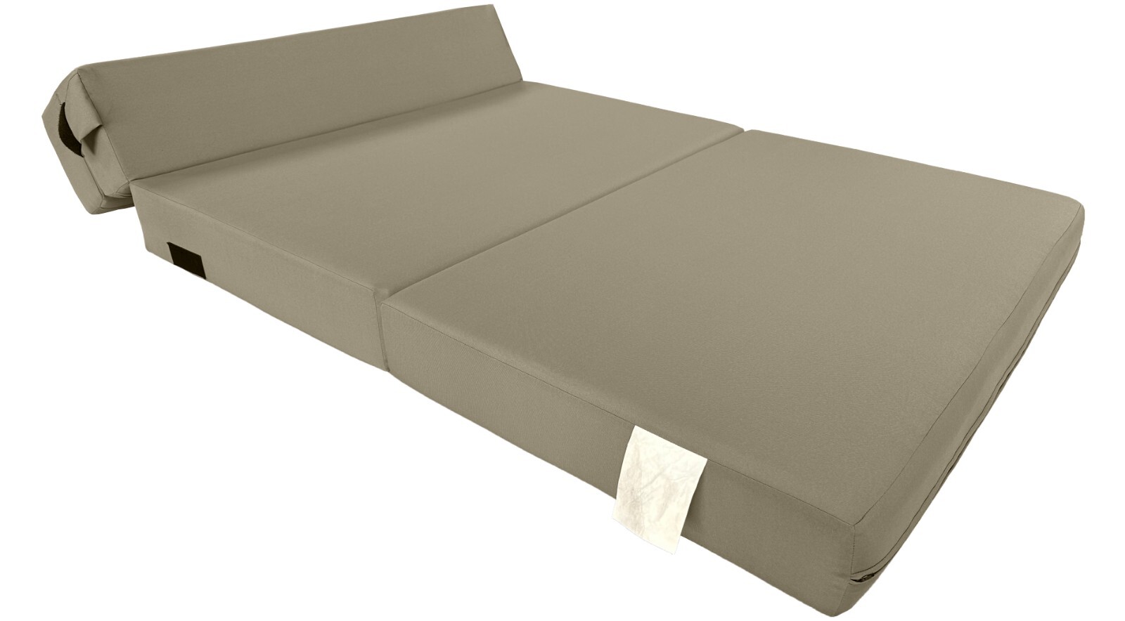 Twin Lounger Folding Foam Mattress, Foldable Sofa Bed Sit Sleep 6x39x80 Tan