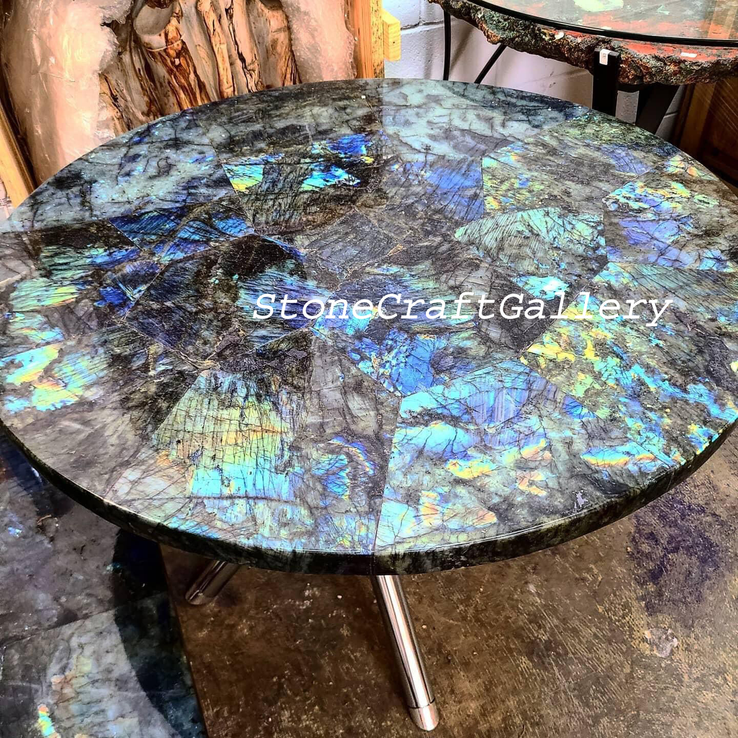 42″ Labradorite Center Table Top / labradorite Counters Gemstones Handmade
