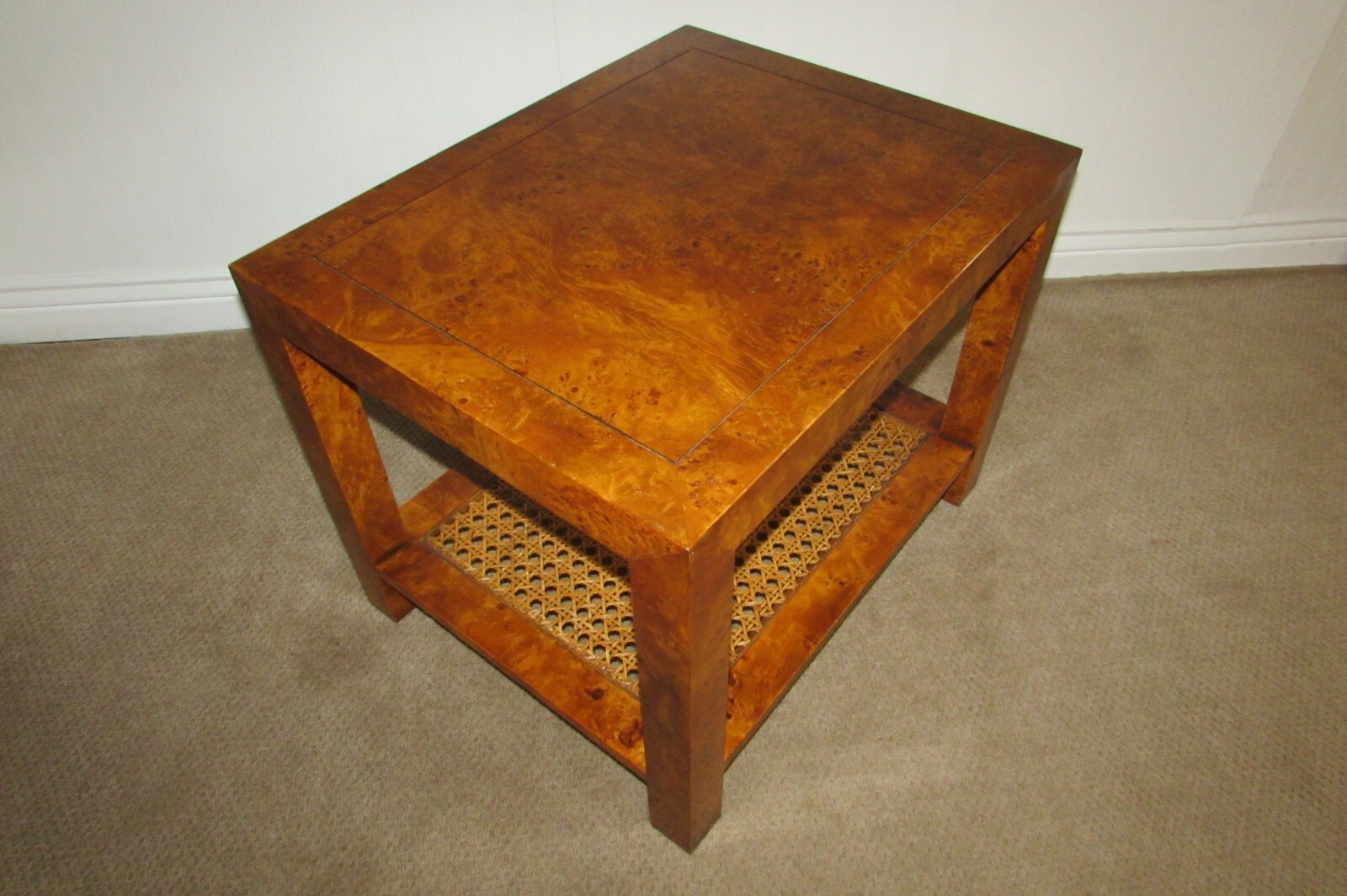 VINTAGE JOHN STUART CARPATHIAN ELM TWO TIER END TABLE, COFFEE TABLE