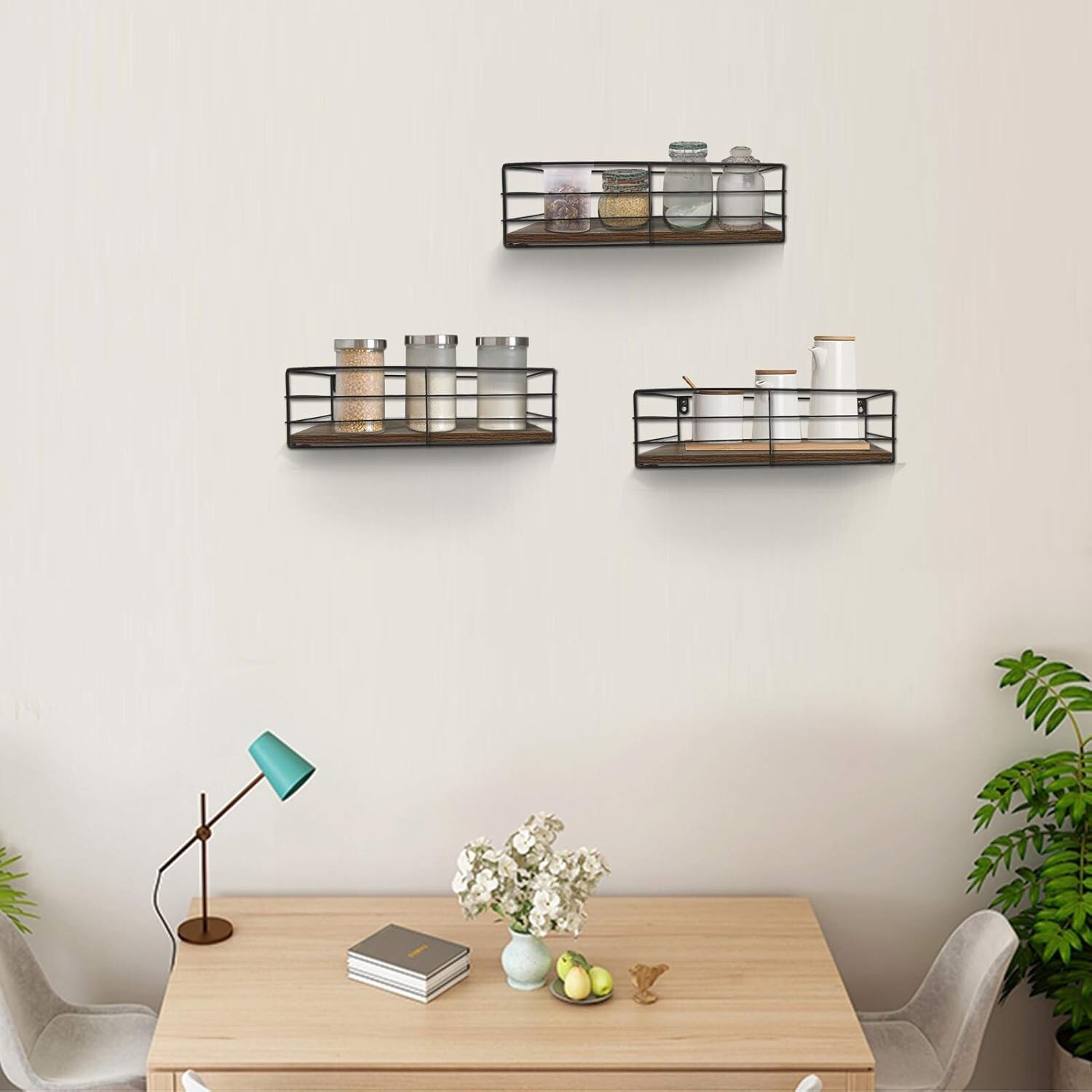 Floating Wall Shelves Set of 3 for Bathroom Living Room Bedroom Kitchen