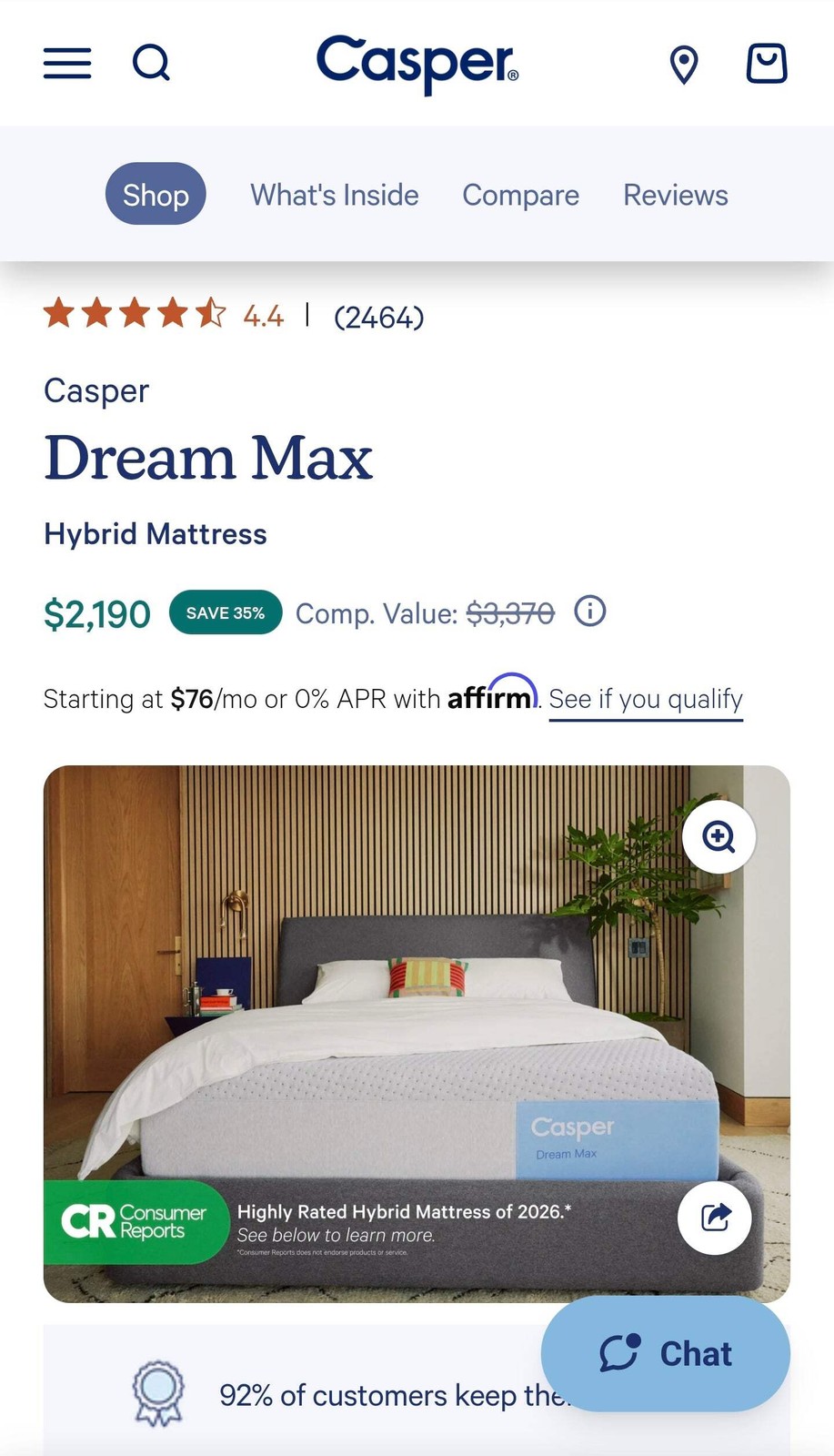 Casper Dream Max Twin / Twin-XL