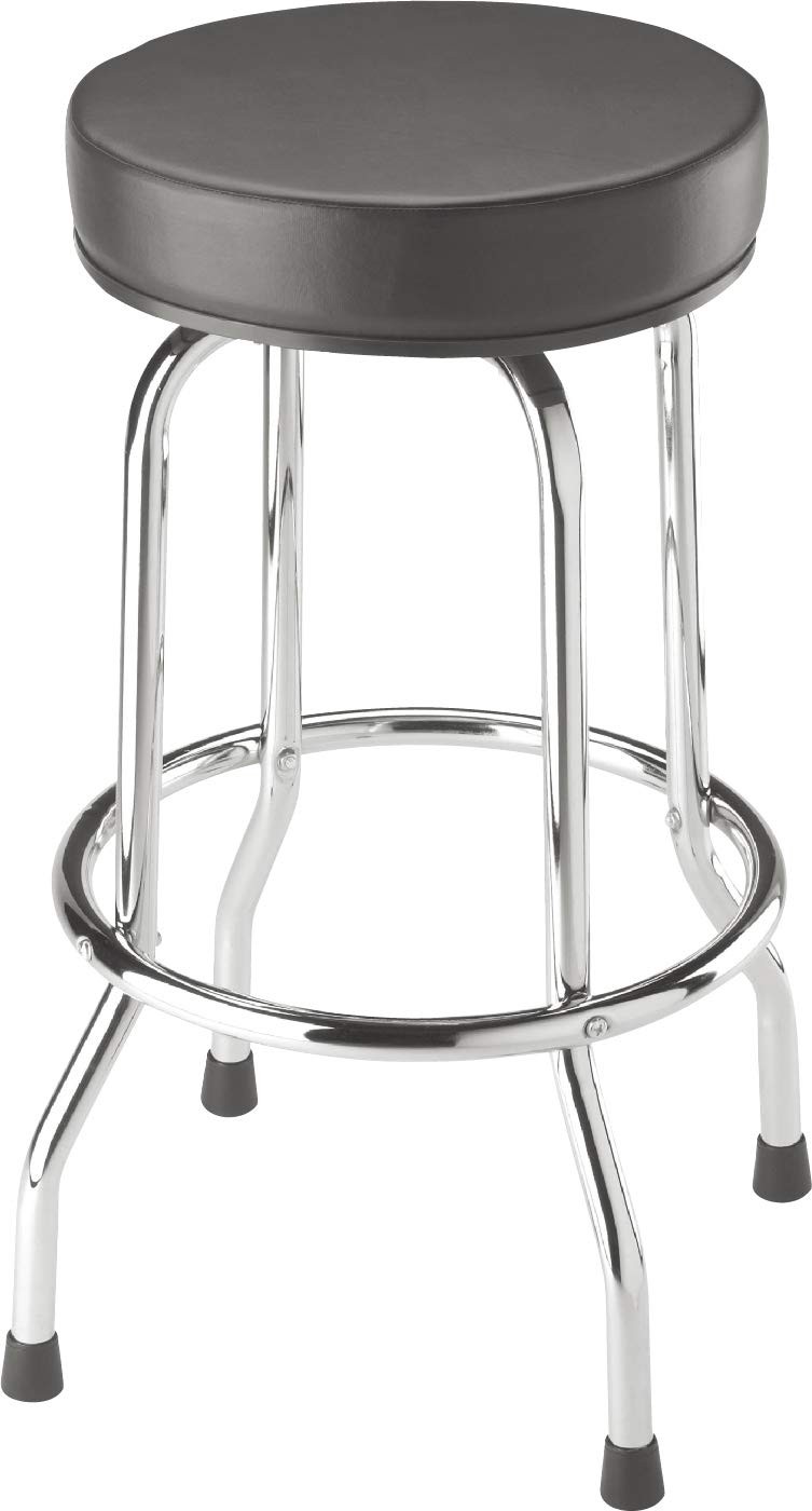 BIG RED Torin Swivel Bar Stool: Padded 28.74″ Tall, 18.5″ Diameter, Black