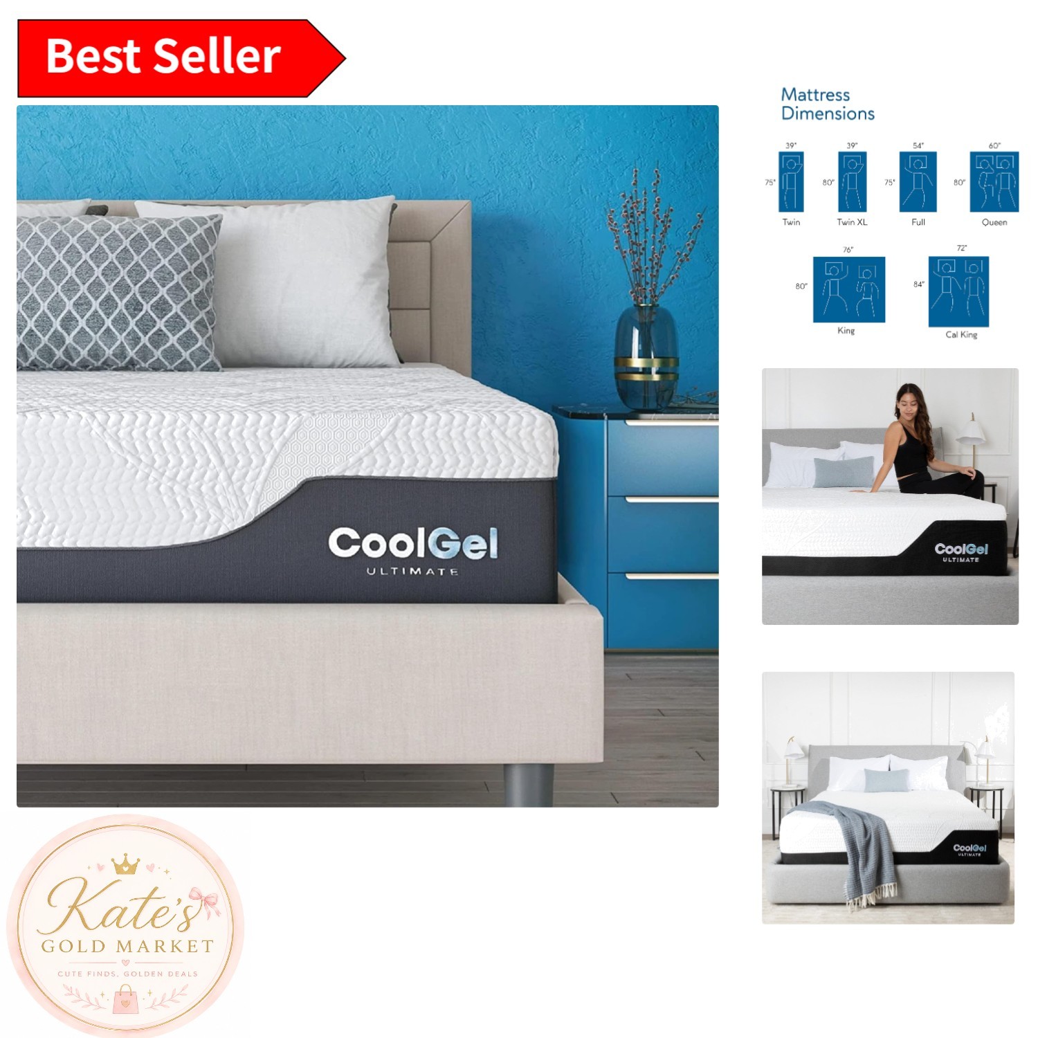 Luxury 6-Inch Gel Memory Foam Twin Mattress in a Box, CertiPUR-US Certified