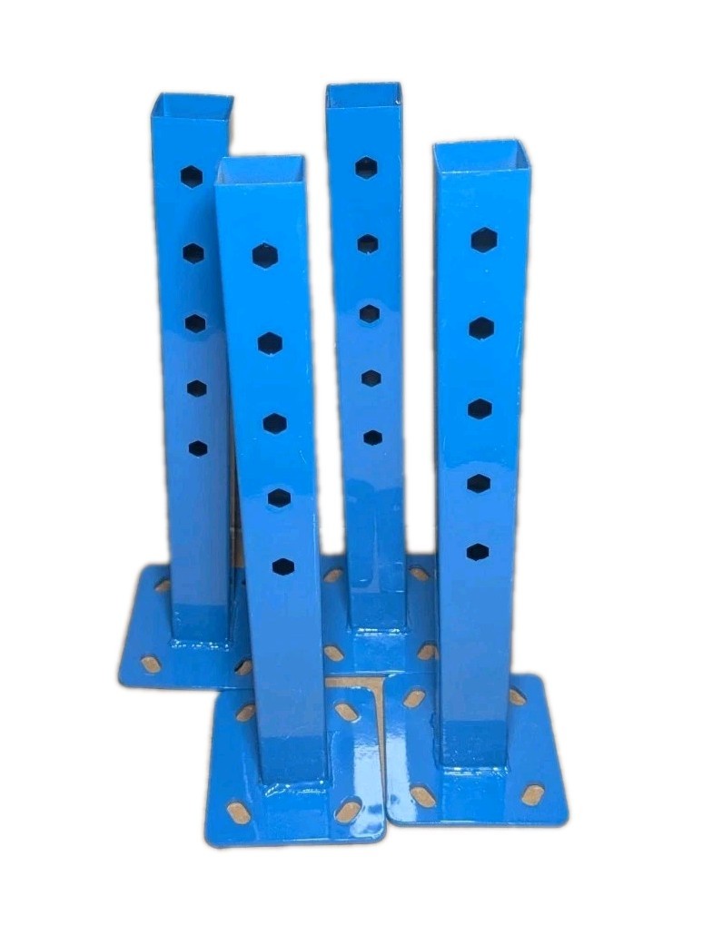 GLOBAL INDUSTRIAL 253CP42BL Caster Leg Insert for HD Bench 4/pk-Blue (No Caster)