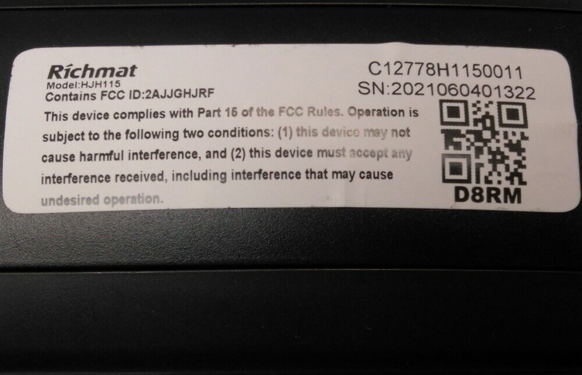 Richmat HJH115 Remote Control for Giantex Adjustable Bed NEW