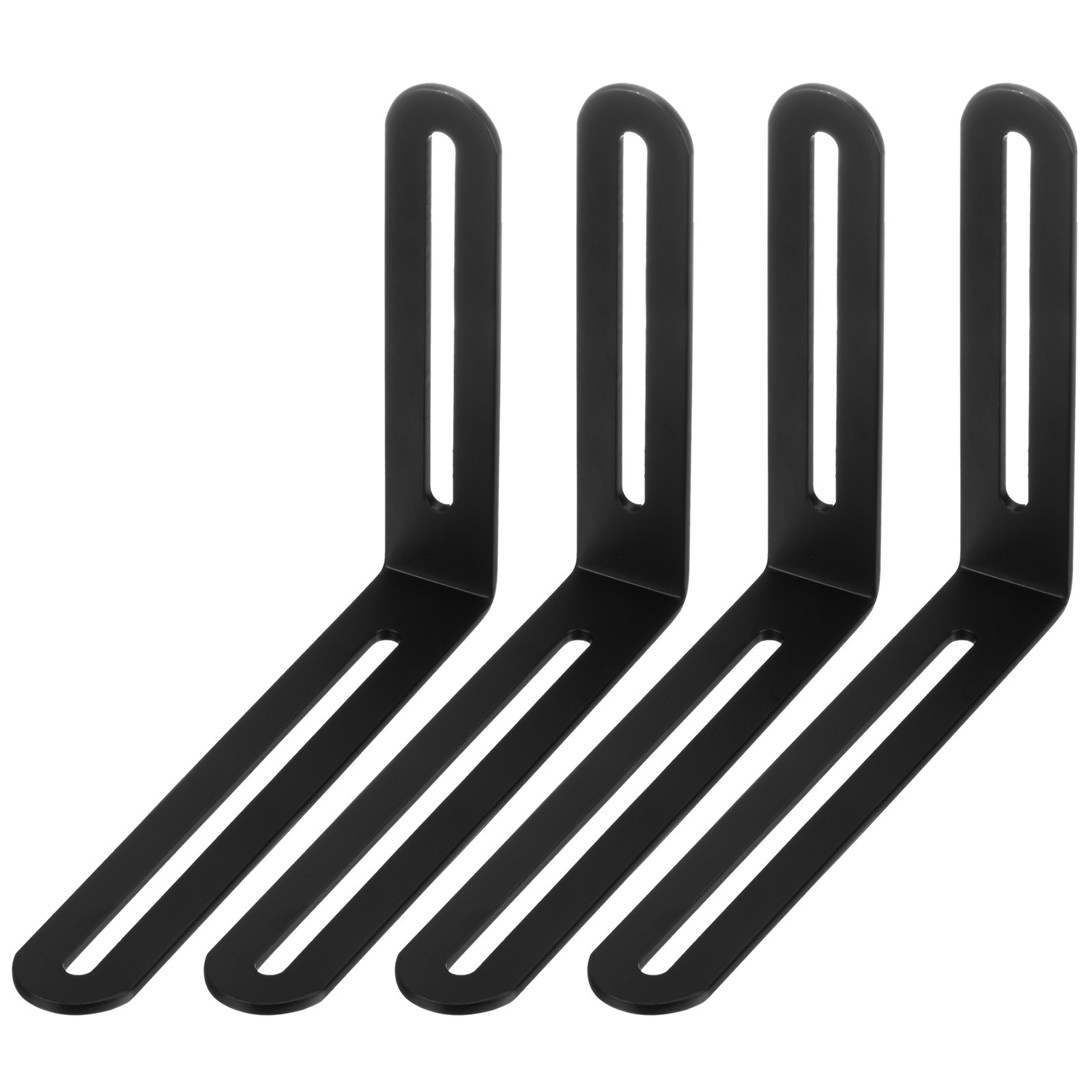 4-Pack Adjustable L-Shape Corner Brace, 7.87×6.5 in Right Angle[Black]