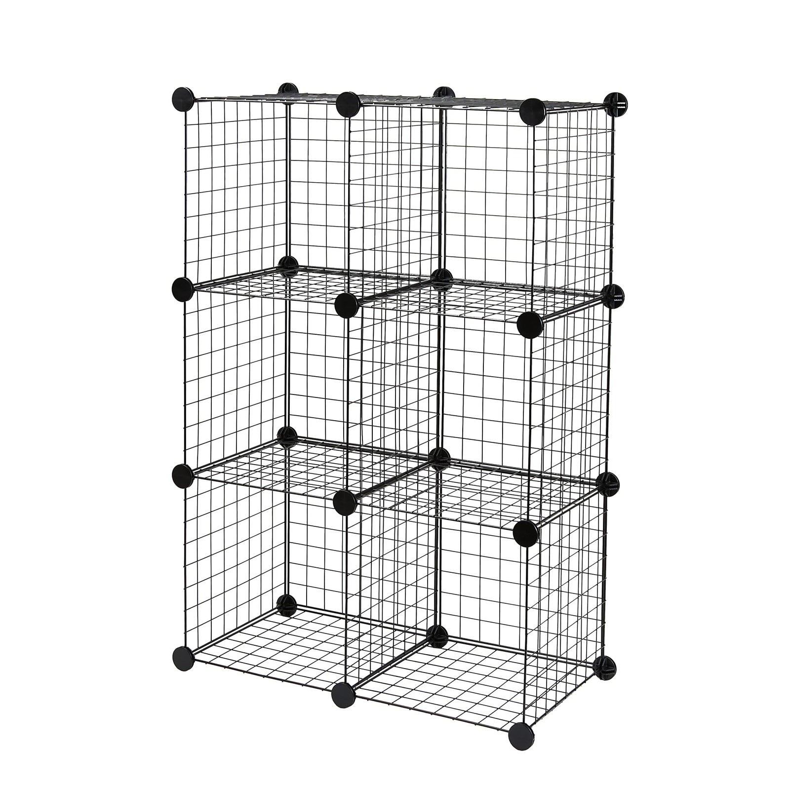 CUBE – AMAZON BASICS CUBE WIRE GRID STACKABLE STORAGE SHELVES, 6