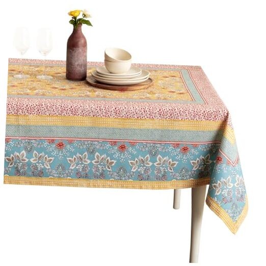 Table Cloth Rectangle Table 100% Cotton 60 x 90 Inches Tablecloth Reusable