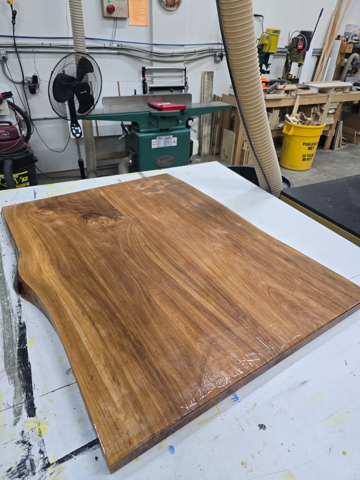 Live Edge Walnut Wood Dining Table 41″ x 32″ Epoxy coated slab Table Top