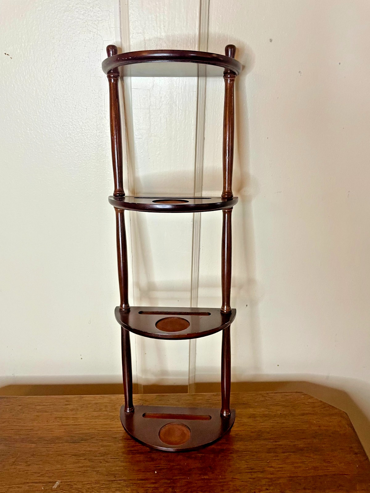 VTG Wall-Hanging Wooden Decorative Shelf by The Bombay Company 1992 18.5″