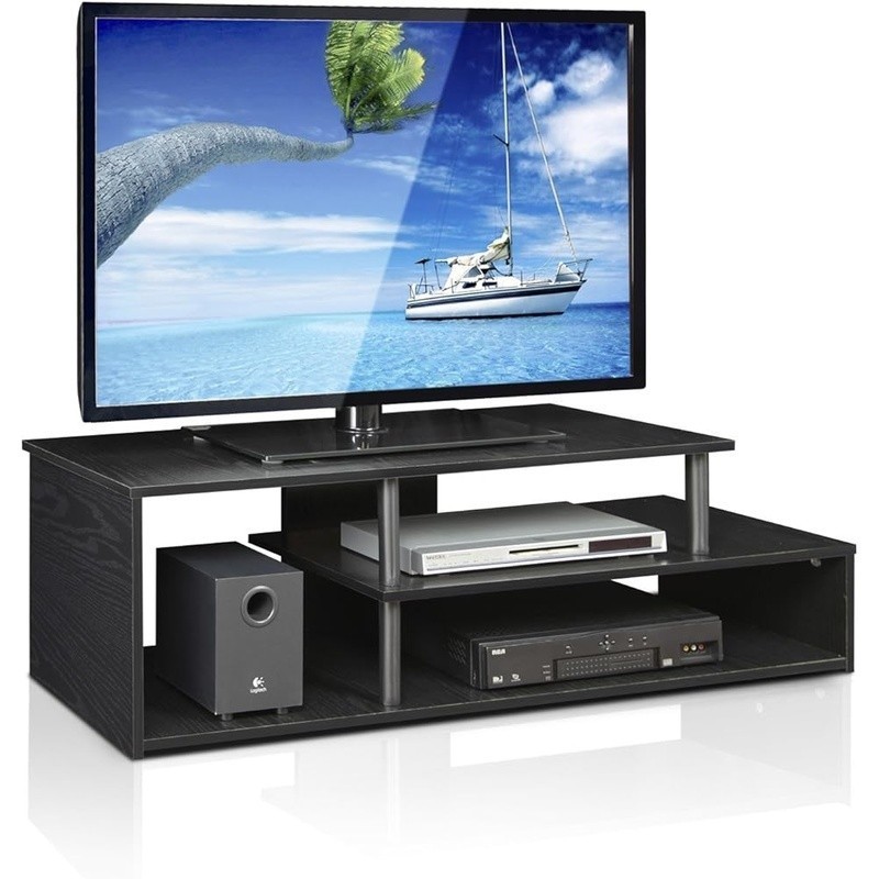 TV Stand W/ Shelves Entertainment Accessories Composite Wood Easy Assembly New
