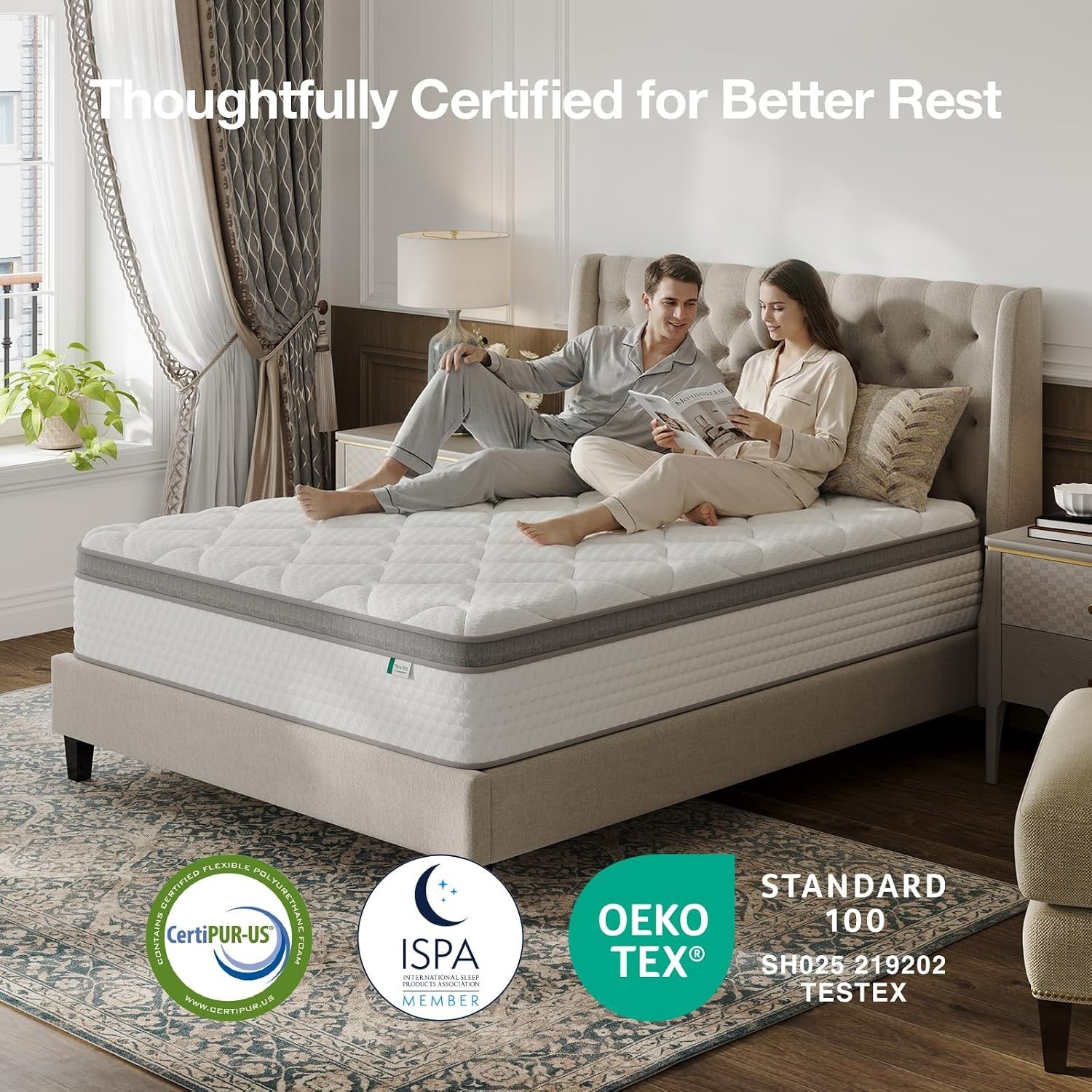 Luxurious King Size Mattress – 12” Hybrid with Pocketed Coils & Pressure Relief
